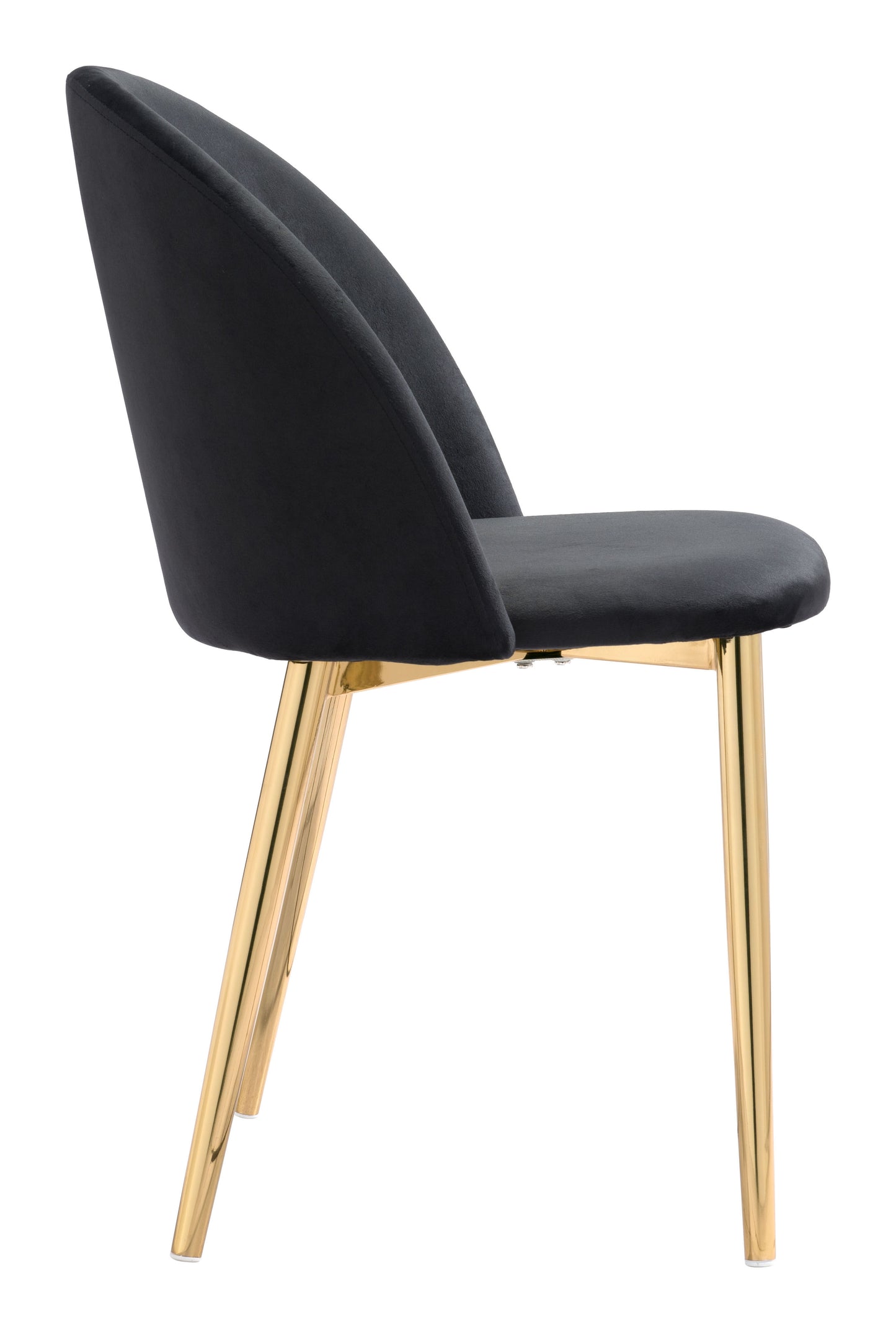 Cozy Dining Chair Black & Gold (Set of 2)