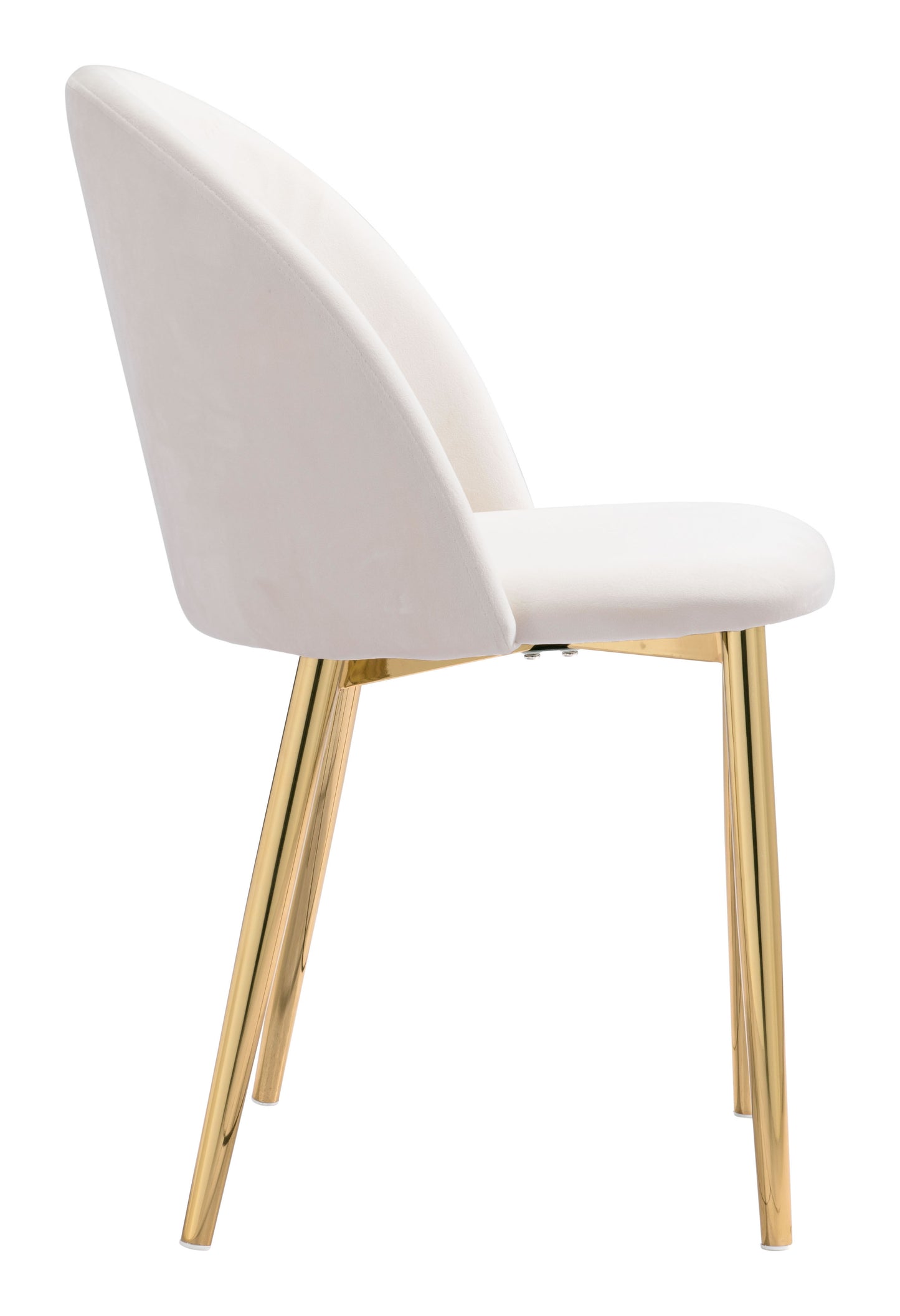 Cozy Dining Chair Cream & Gold (Set of 2)