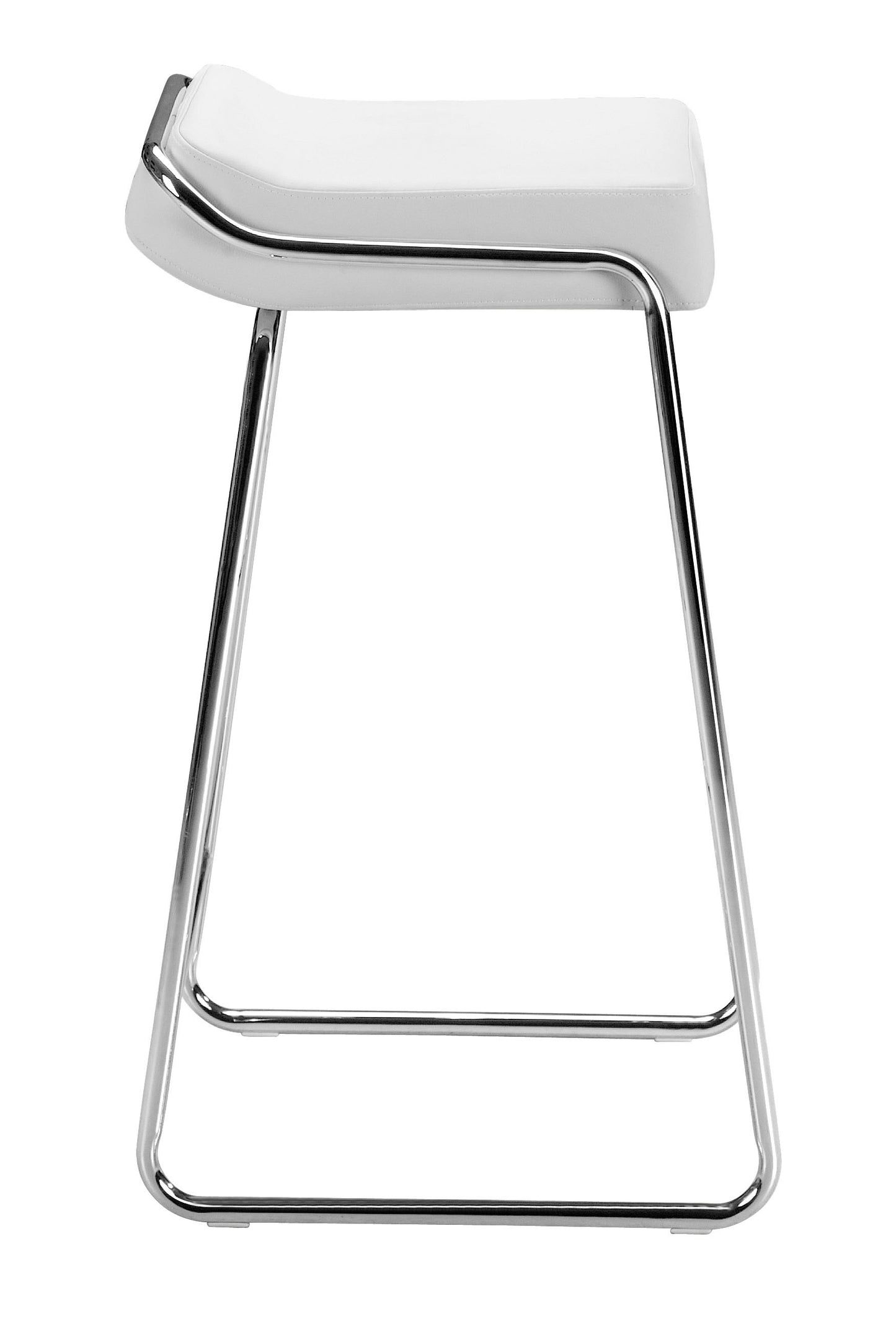 Wedge Barstool White (Set of 2)