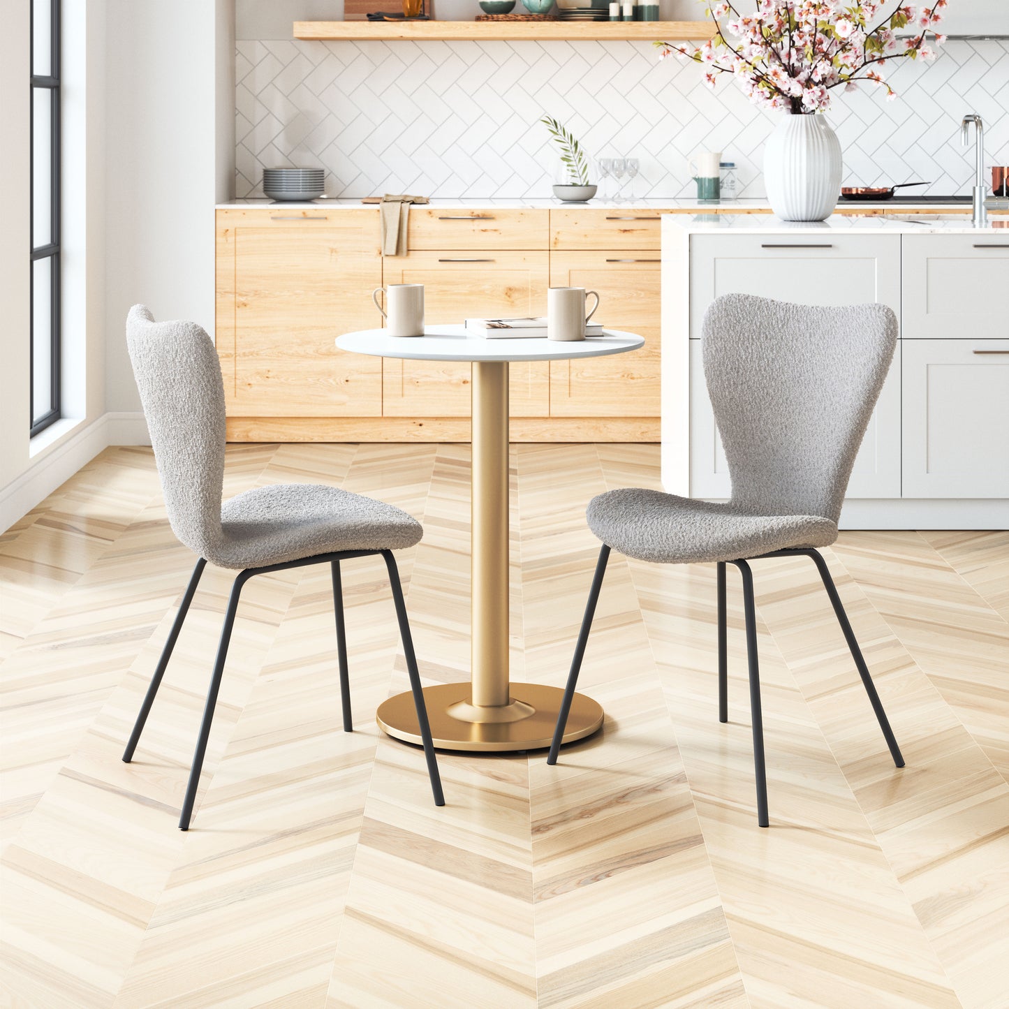 Thibideaux Dining Chair Light Gray (Set of 2)