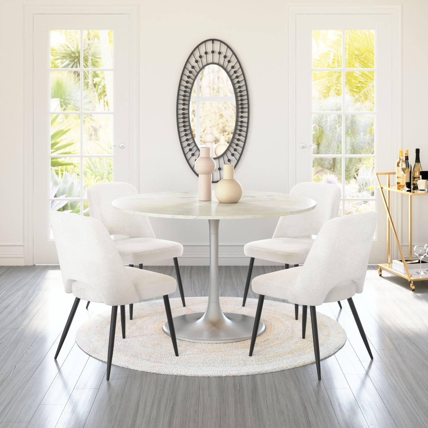 Teddy Dining Chair Ivory (Set of 2)
