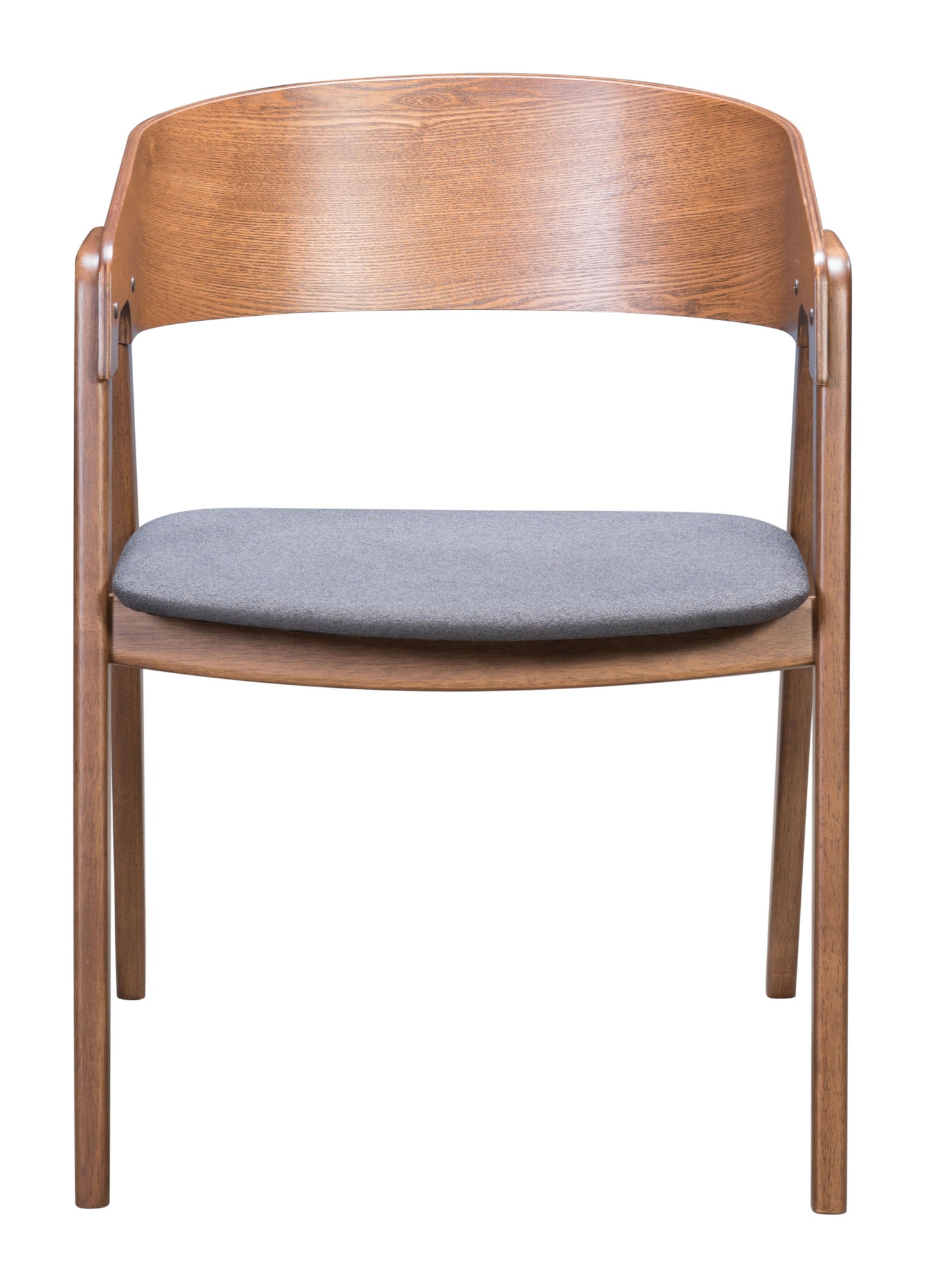 Alden Dining Arm Chair Walnut & Dark Gray (Set of 2)
