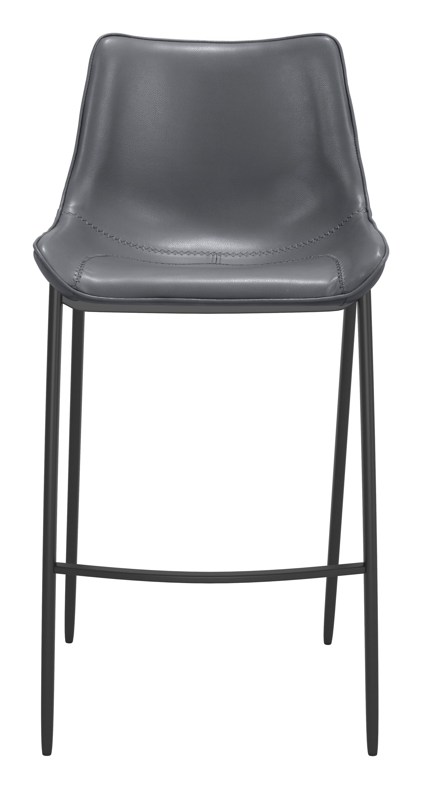 Magnus Barstool Dark Gray & Black (Set of 2)