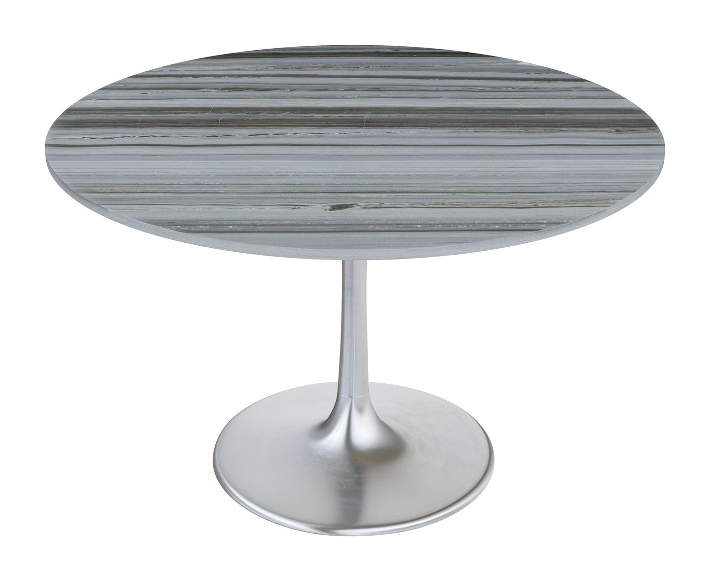Star City Dining Table (48") Gray & Silver