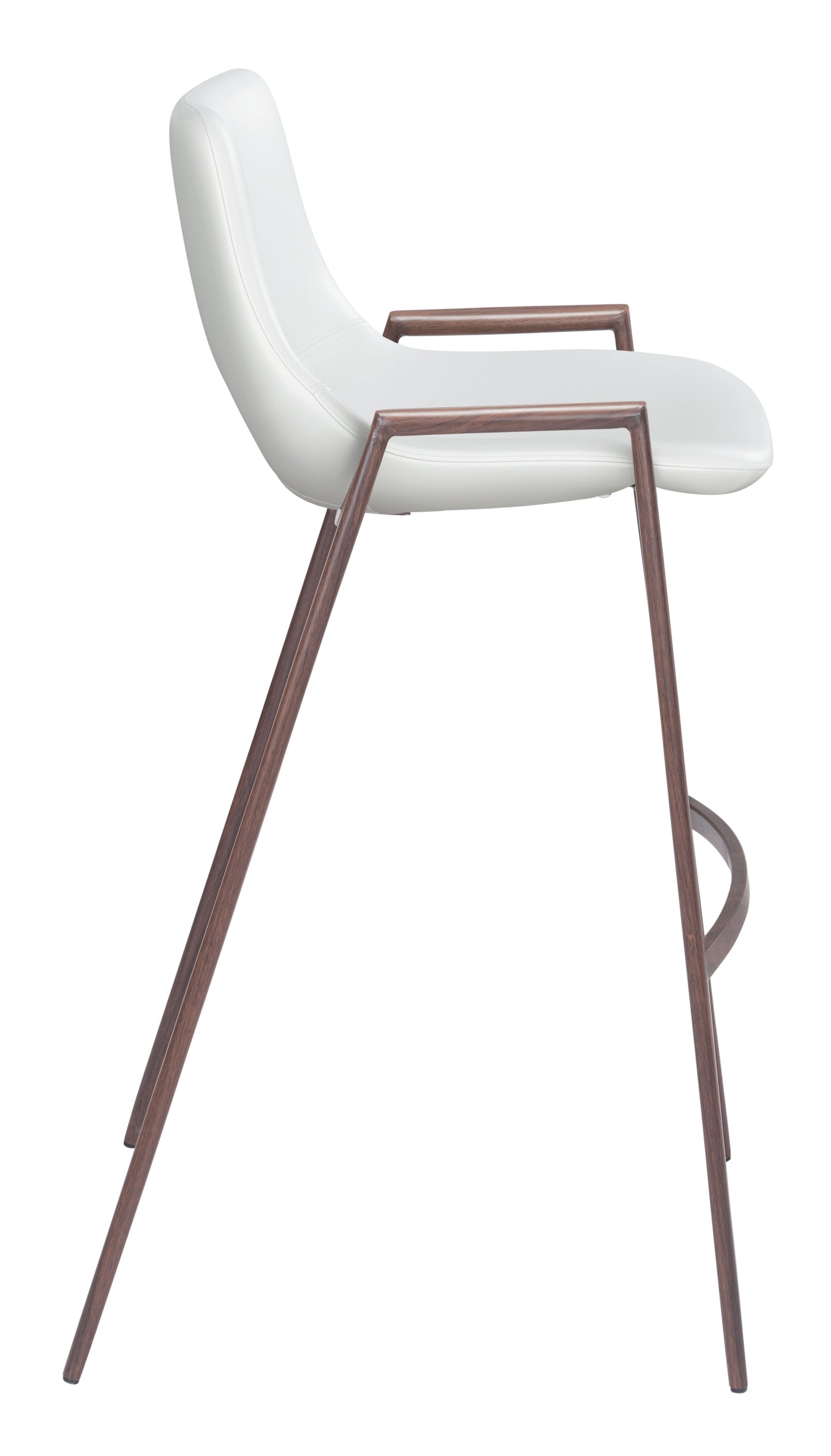 Desi Barstool White & Walnut (Set of 2)