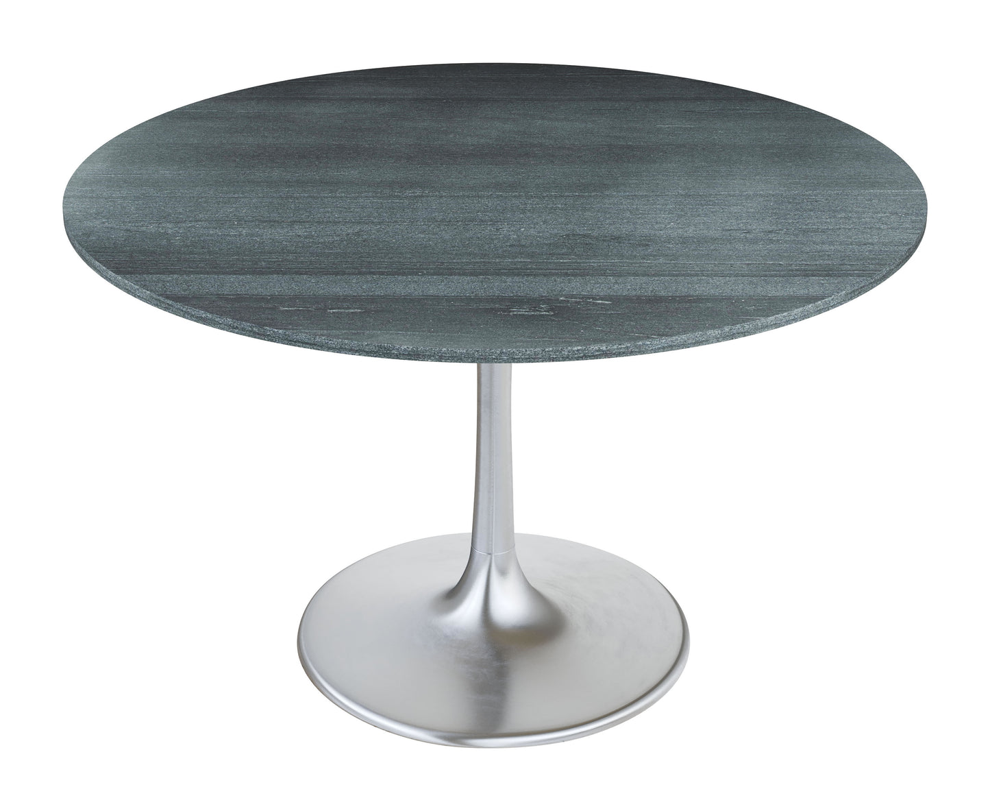 Metropolis Dining Table (48") Gray & Silver