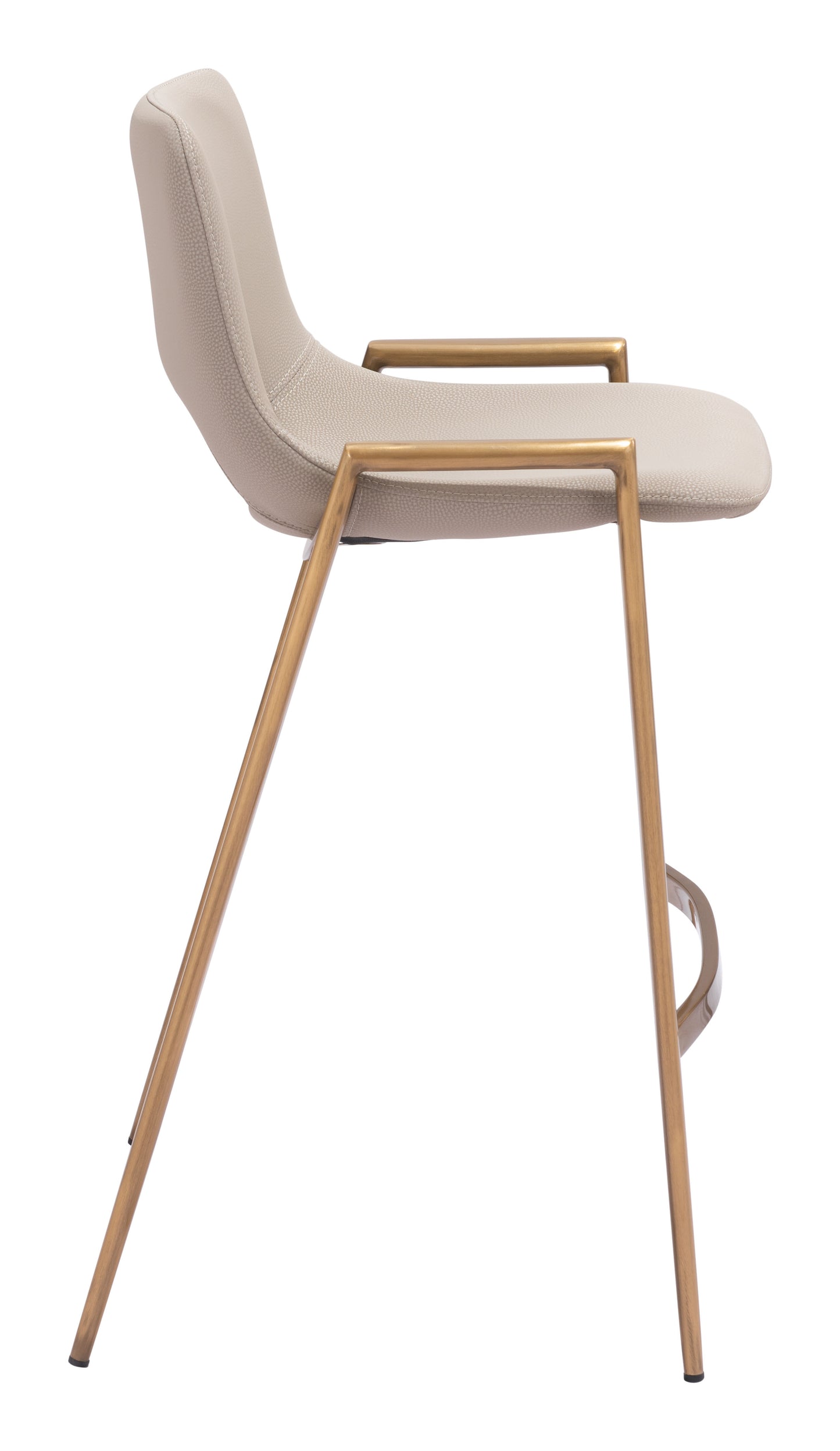 Desi Counter Stool Beige & Gold (Set of 2)