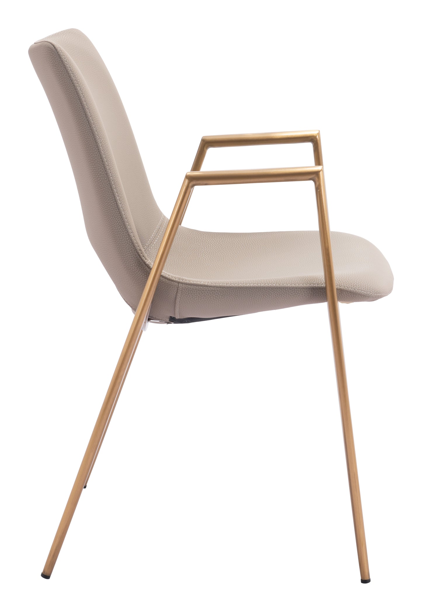 Desi Dining Chair Beige & Gold (Set of 2)