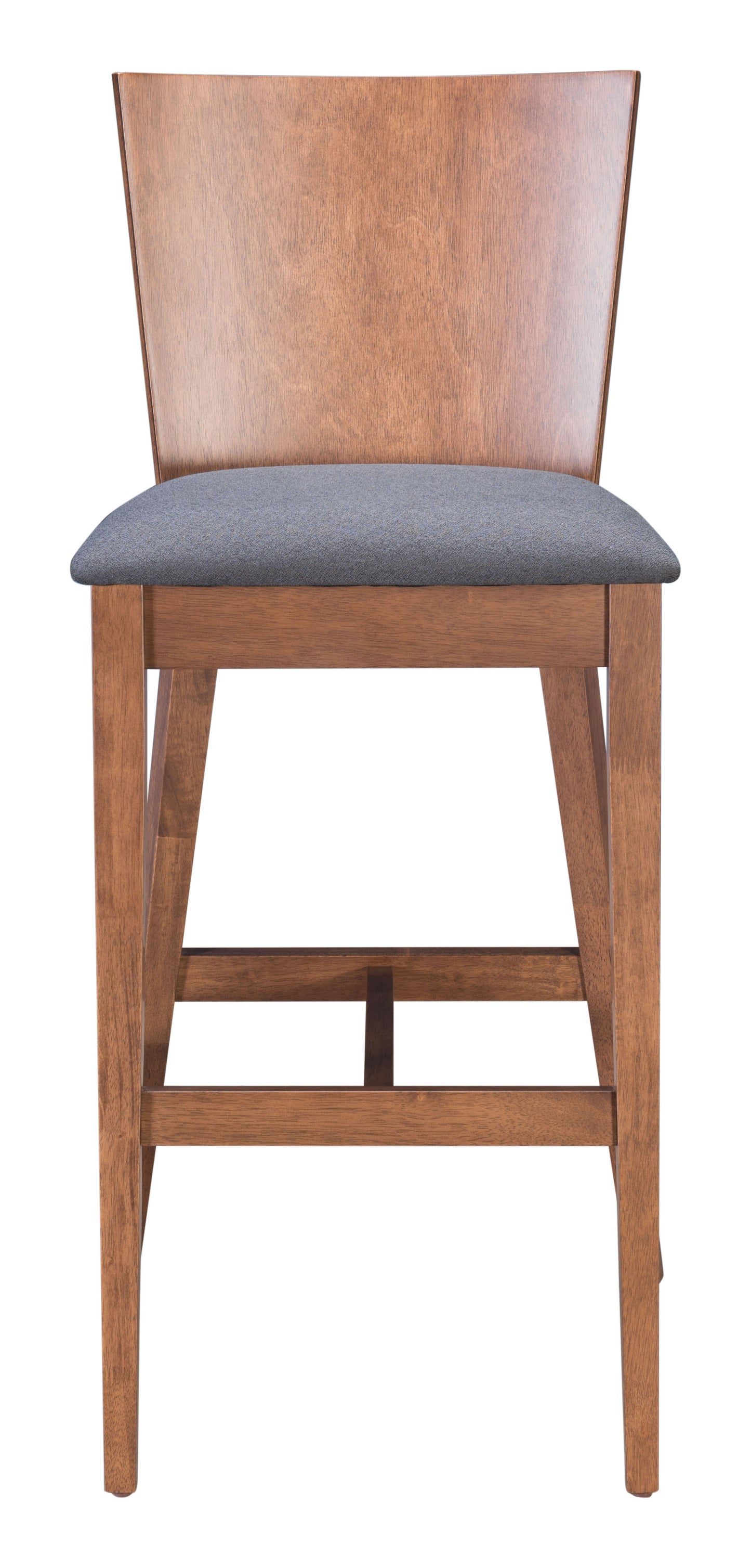Ambrose Barstool Walnut & Dark Gray (Set of 2)