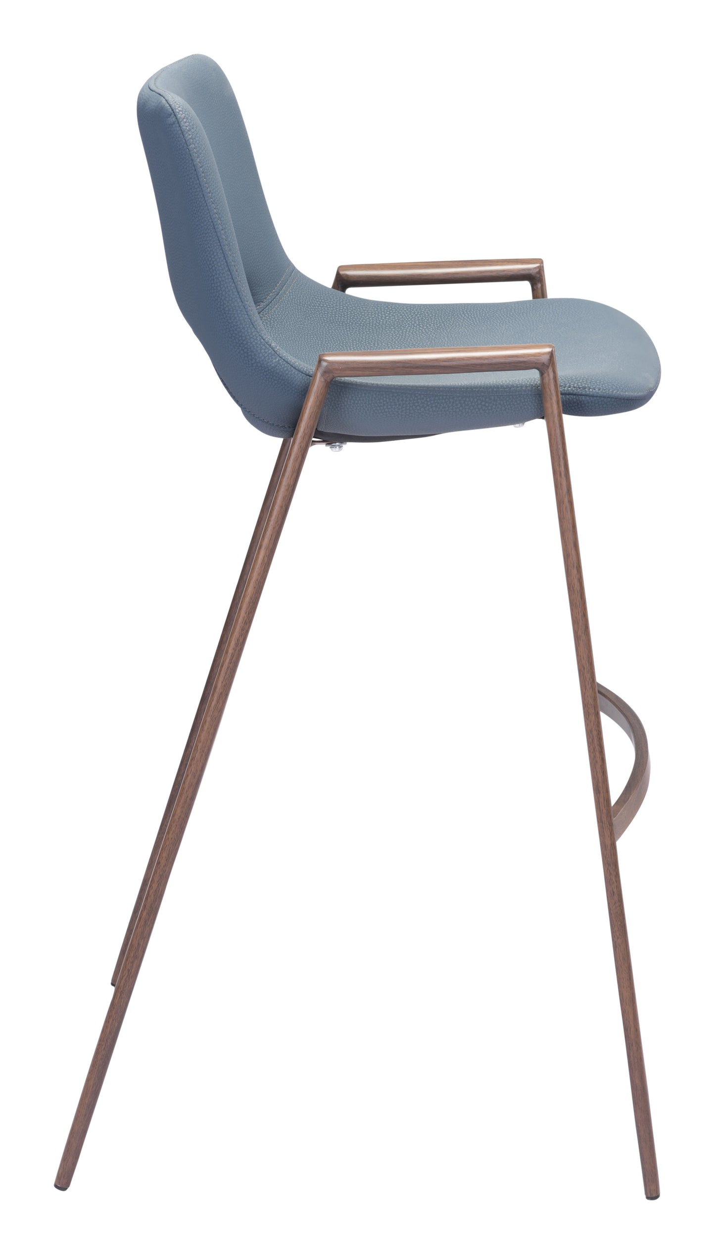 Desi Barstool Blue & Walnut (Set of 2)