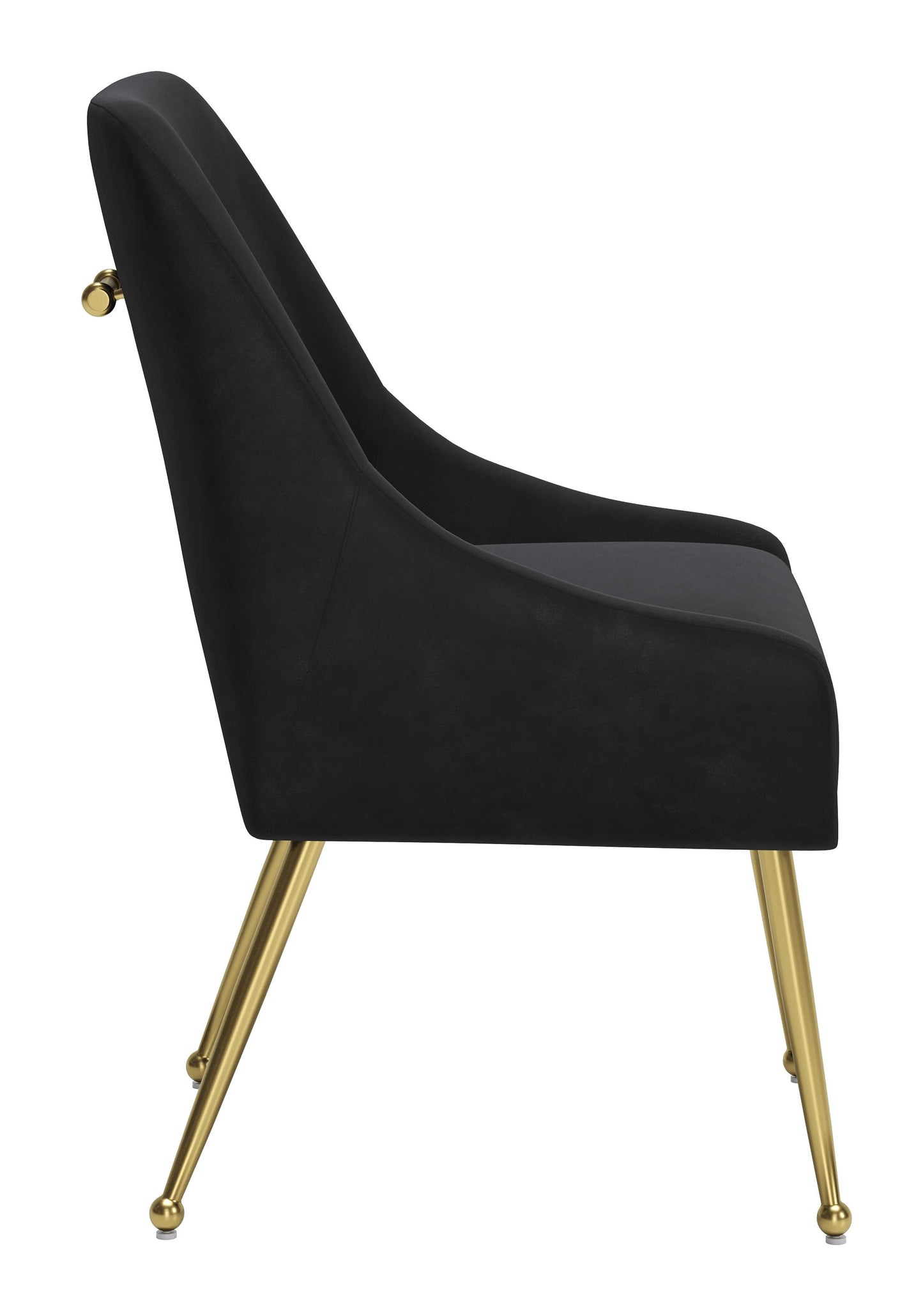 Maxine Dining Chair Black & Gold (Set of 1)