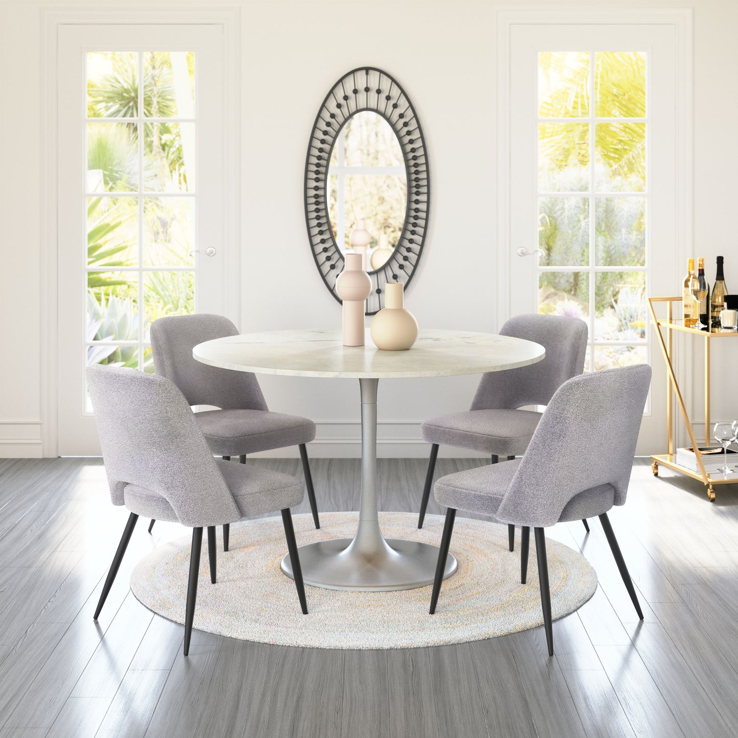 Teddy Dining Chair Gray (Set of 2)
