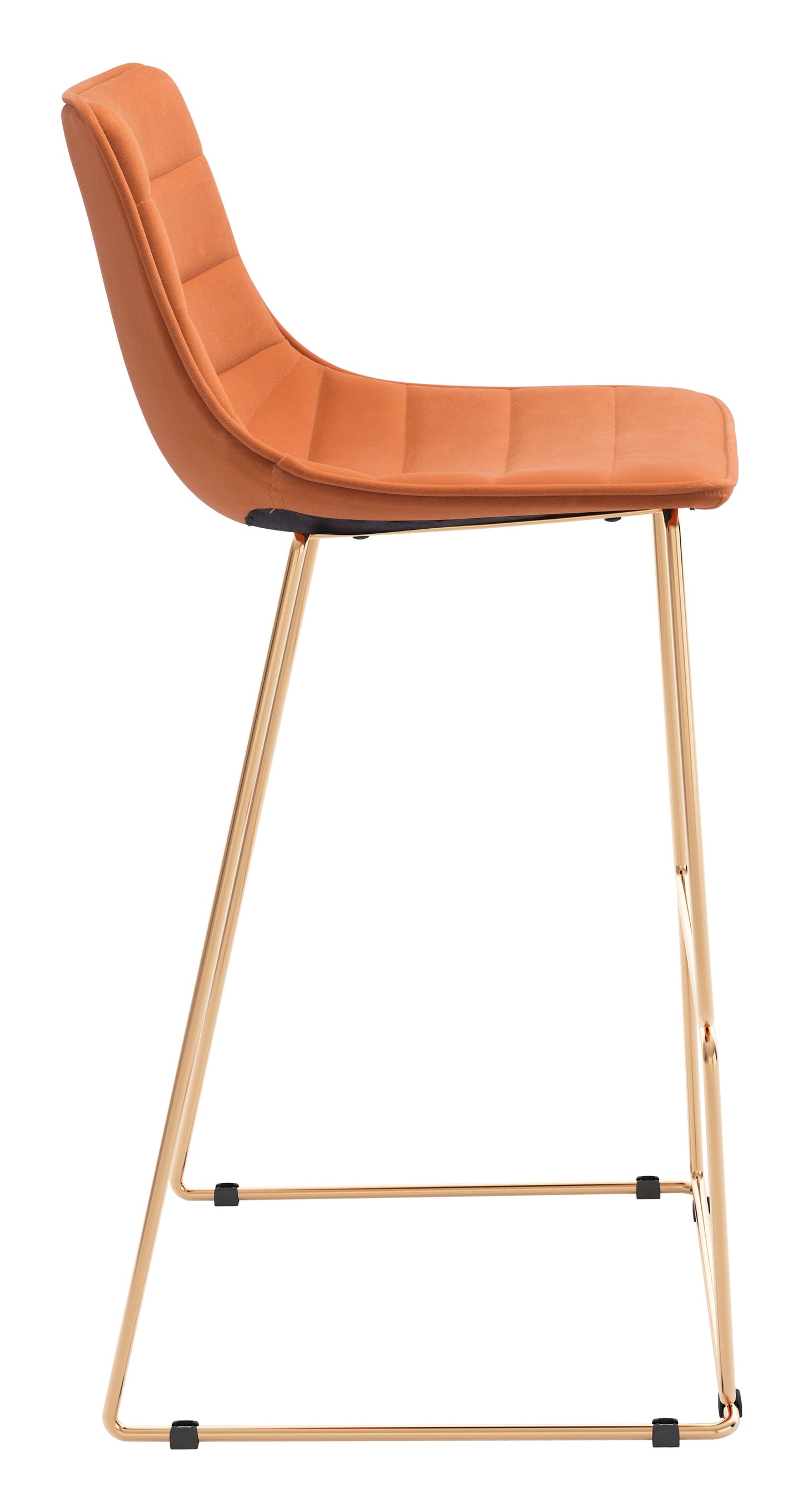 Adele Barstool Orange & Gold (Set of 2)