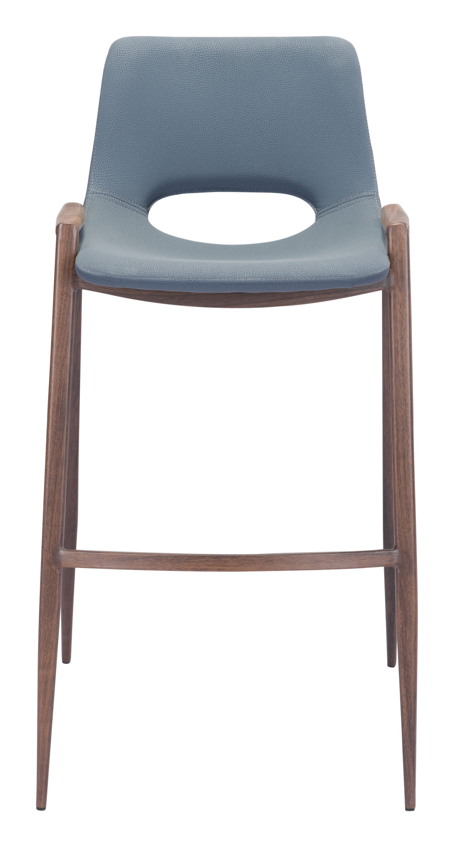 Desi Barstool Blue & Walnut (Set of 2)