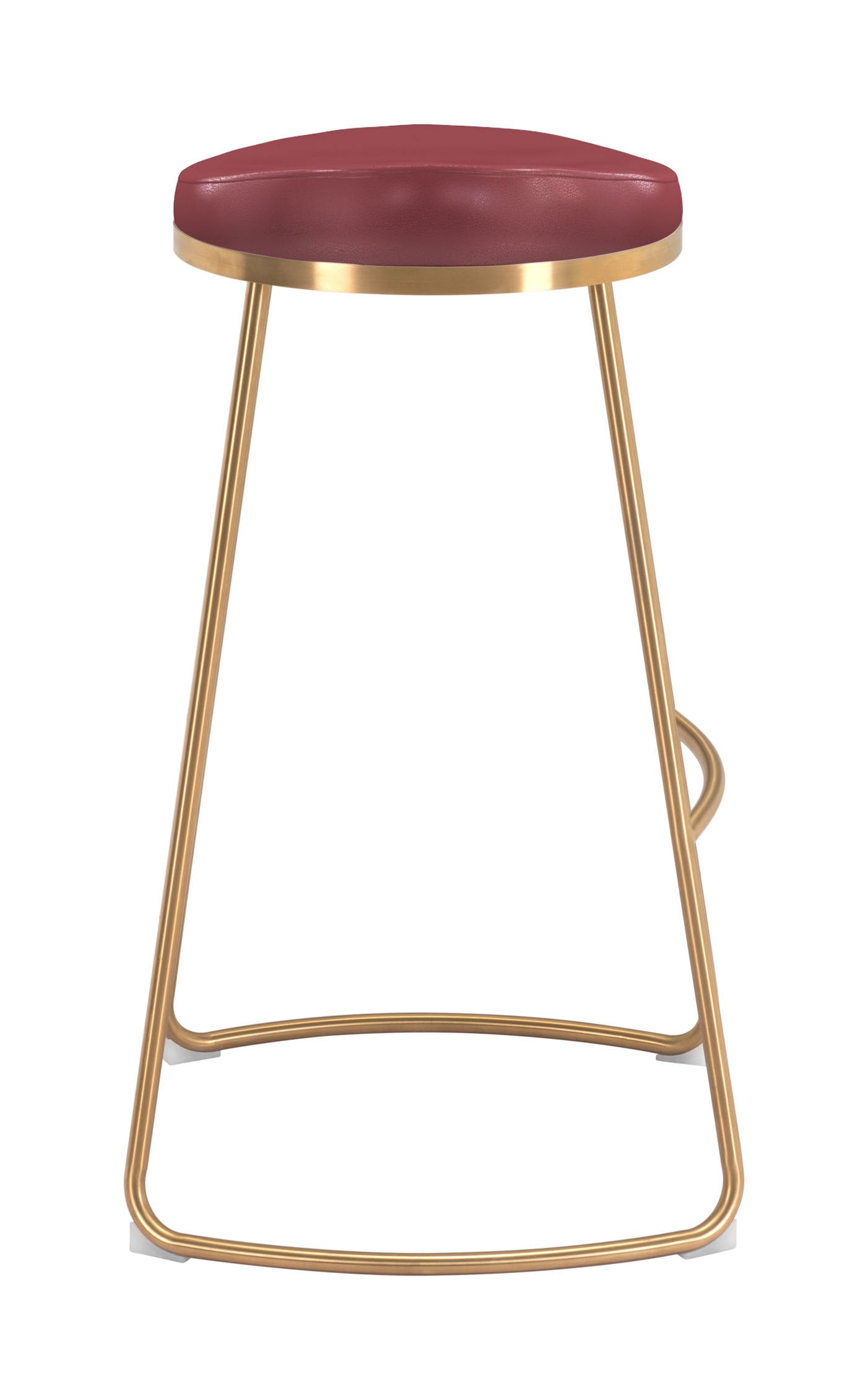 Bree Barstool Burgundy & Gold (Set of 2)