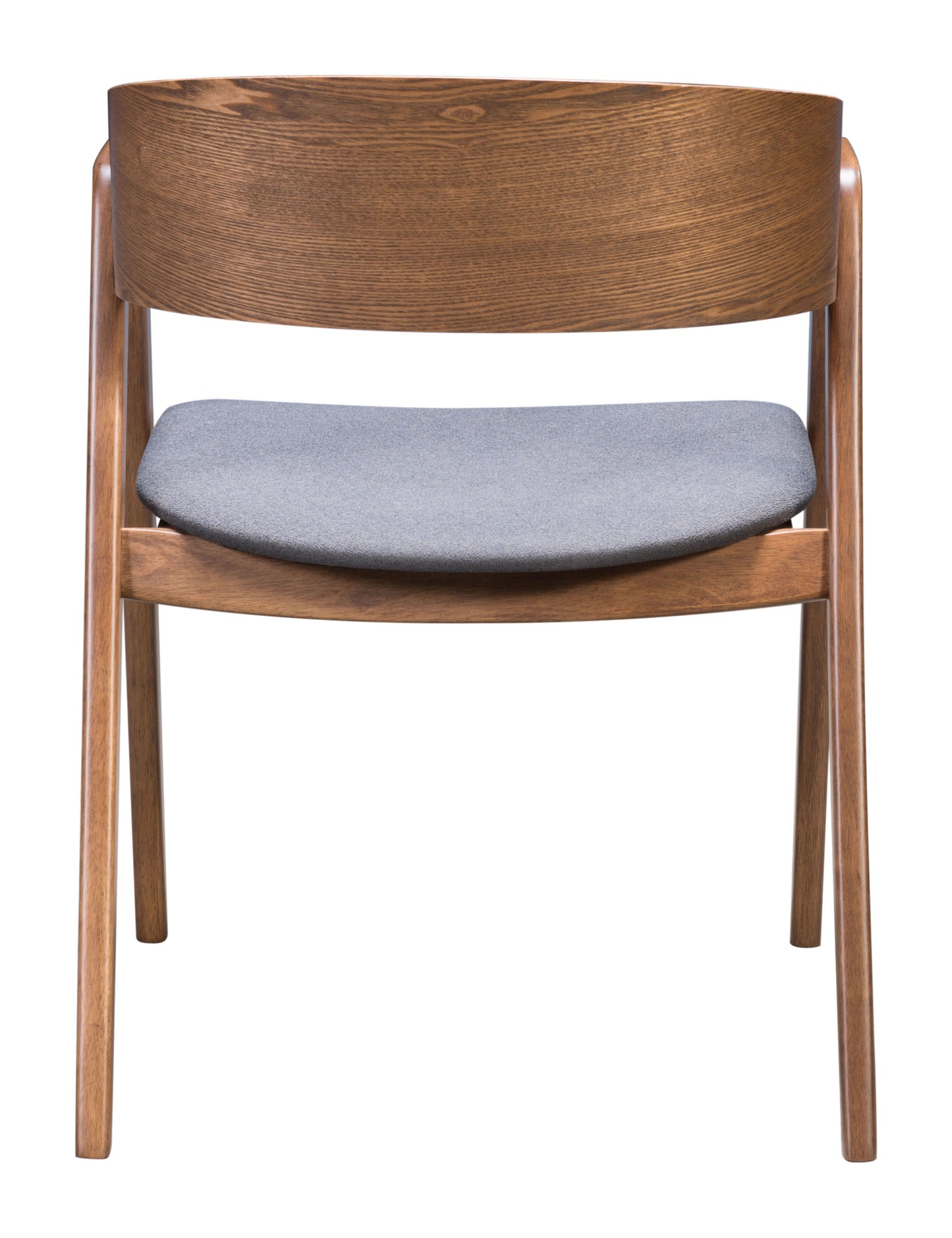 Alden Dining Arm Chair Walnut & Dark Gray (Set of 2)