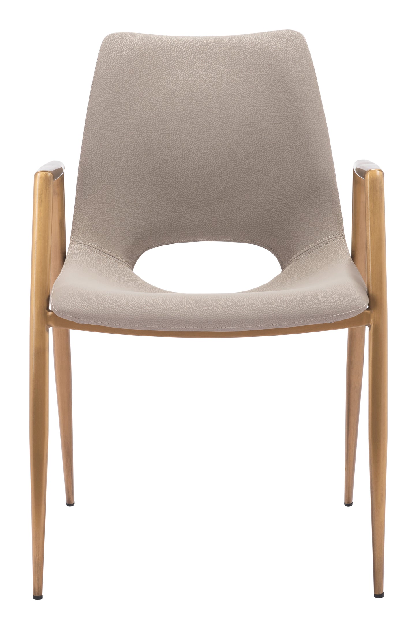 Desi Dining Chair Beige & Gold (Set of 2)