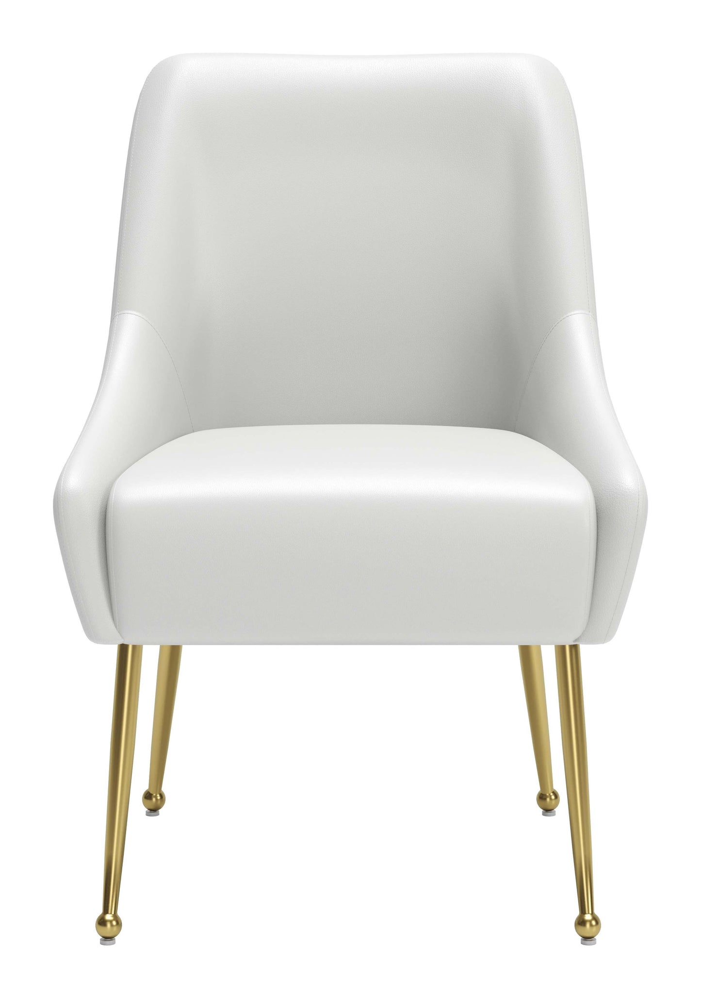 Maxine Dining Chair White & Gold (Set of 1)