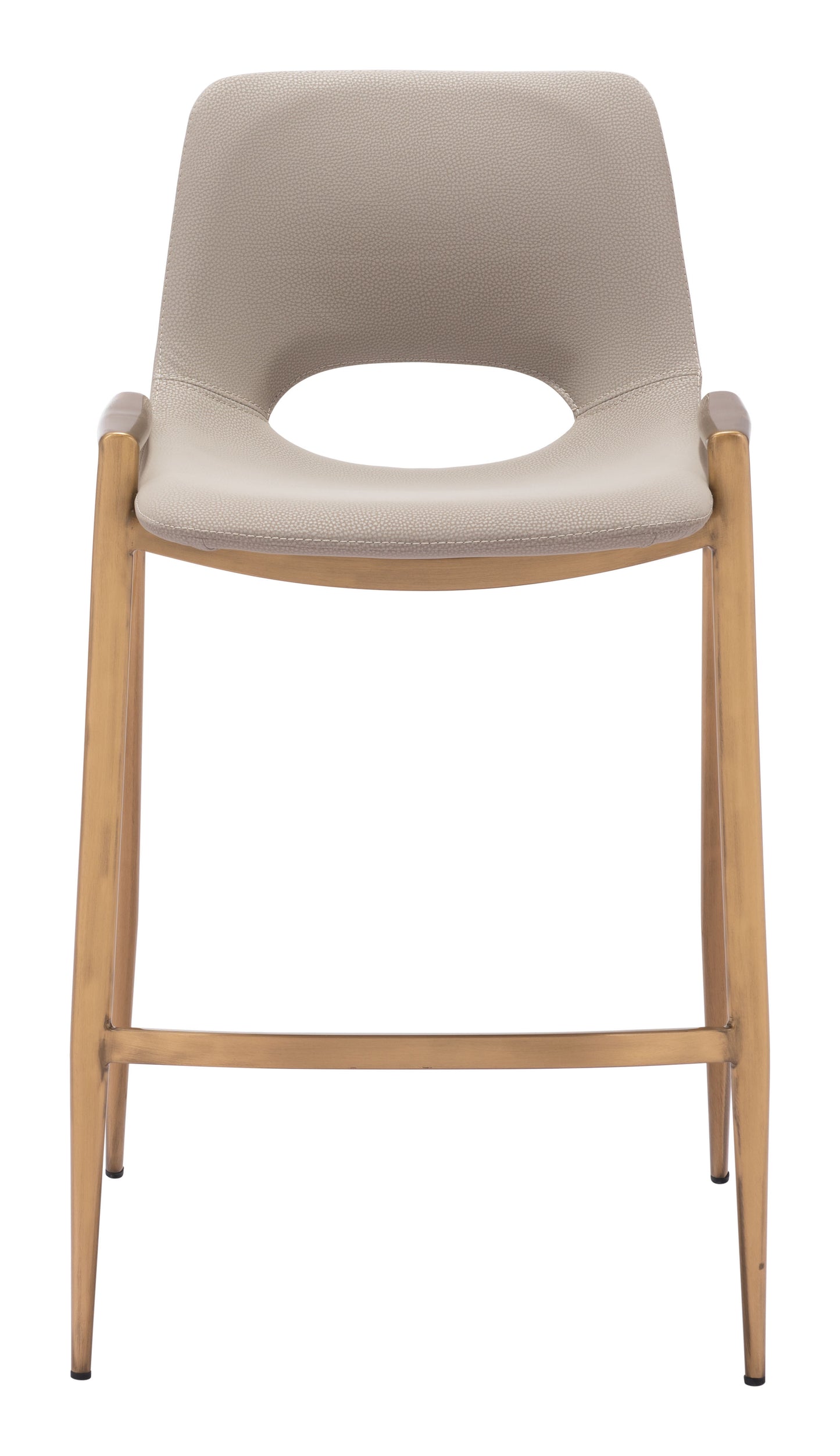 Desi Counter Stool Beige & Gold (Set of 2)