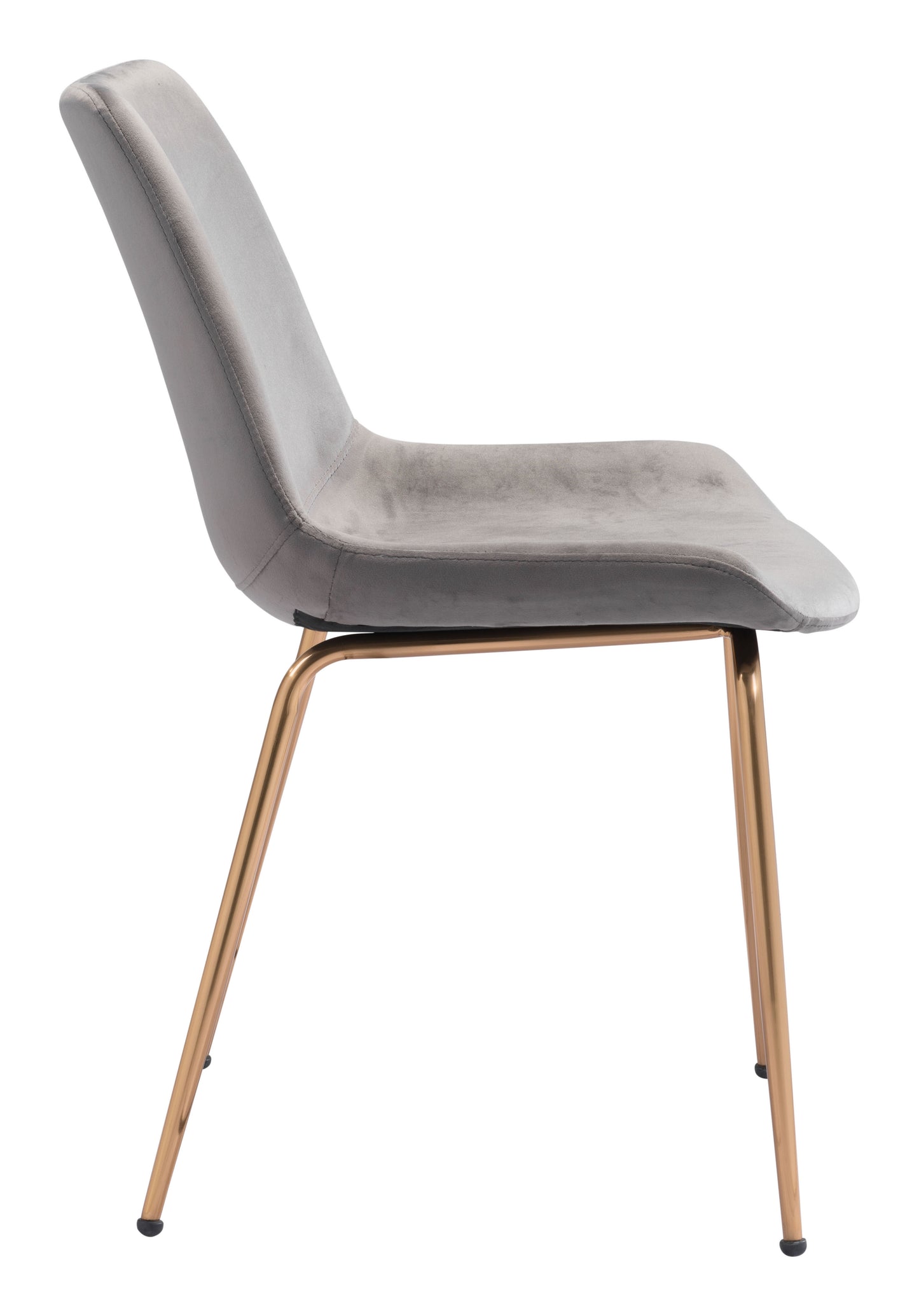 Tony Dining Chair Gray & Gold (Set of 2)