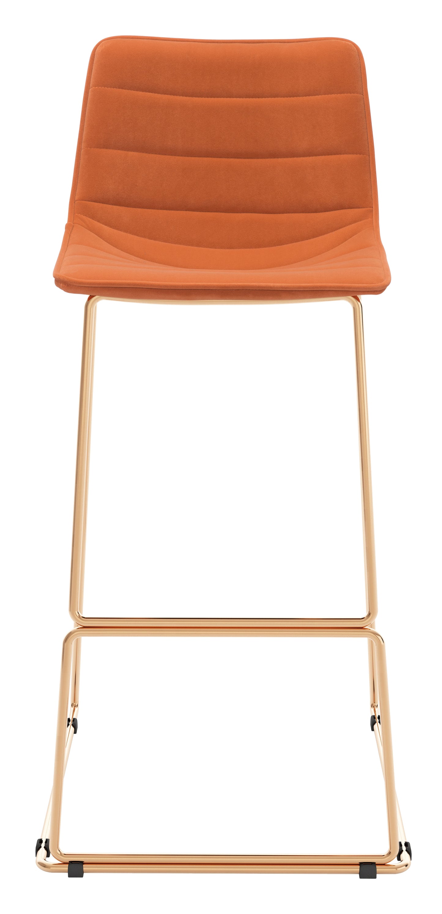 Adele Barstool Orange & Gold (Set of 2)