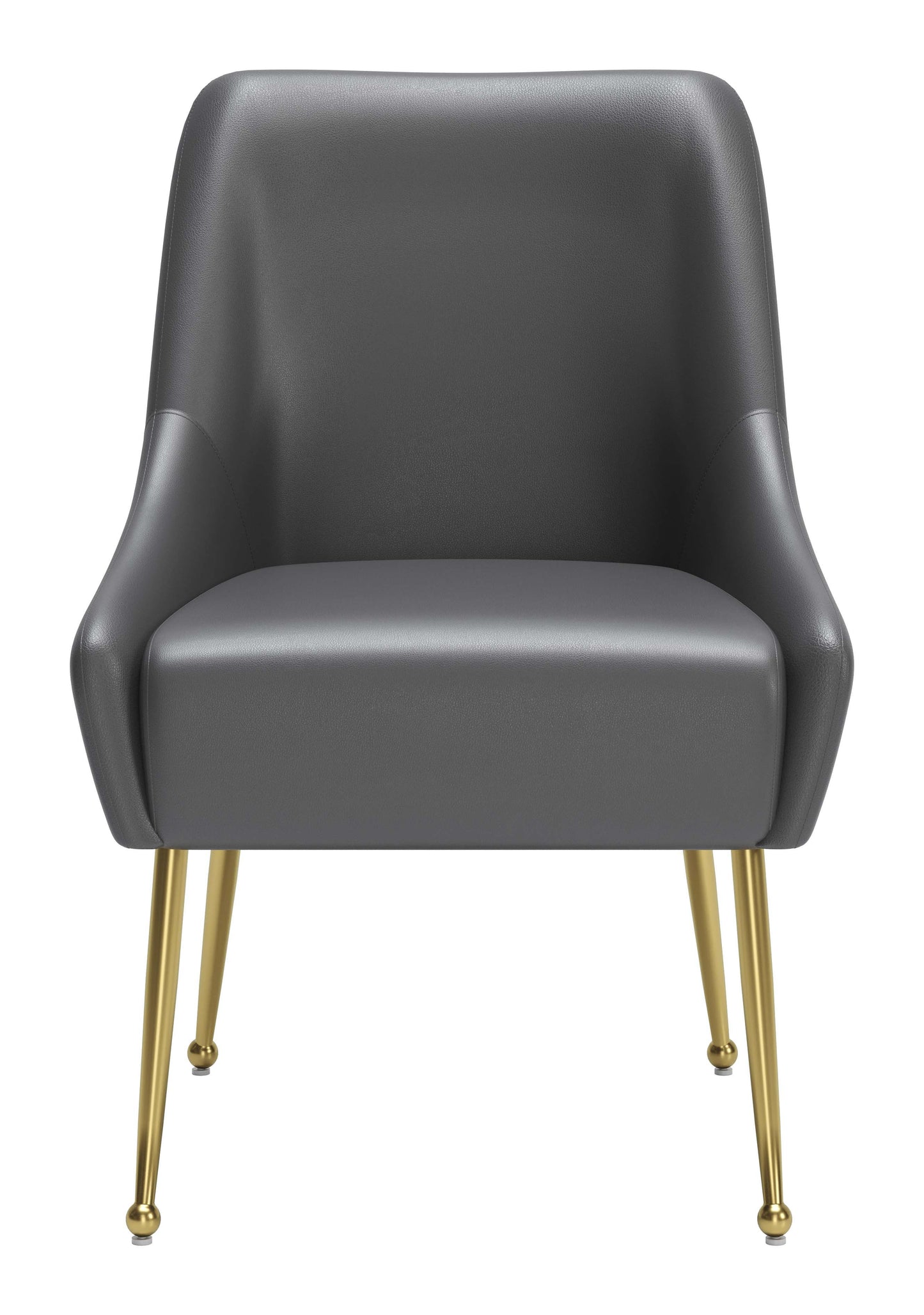 Maxine Dining Chair Gray & Gold (Set of 1)
