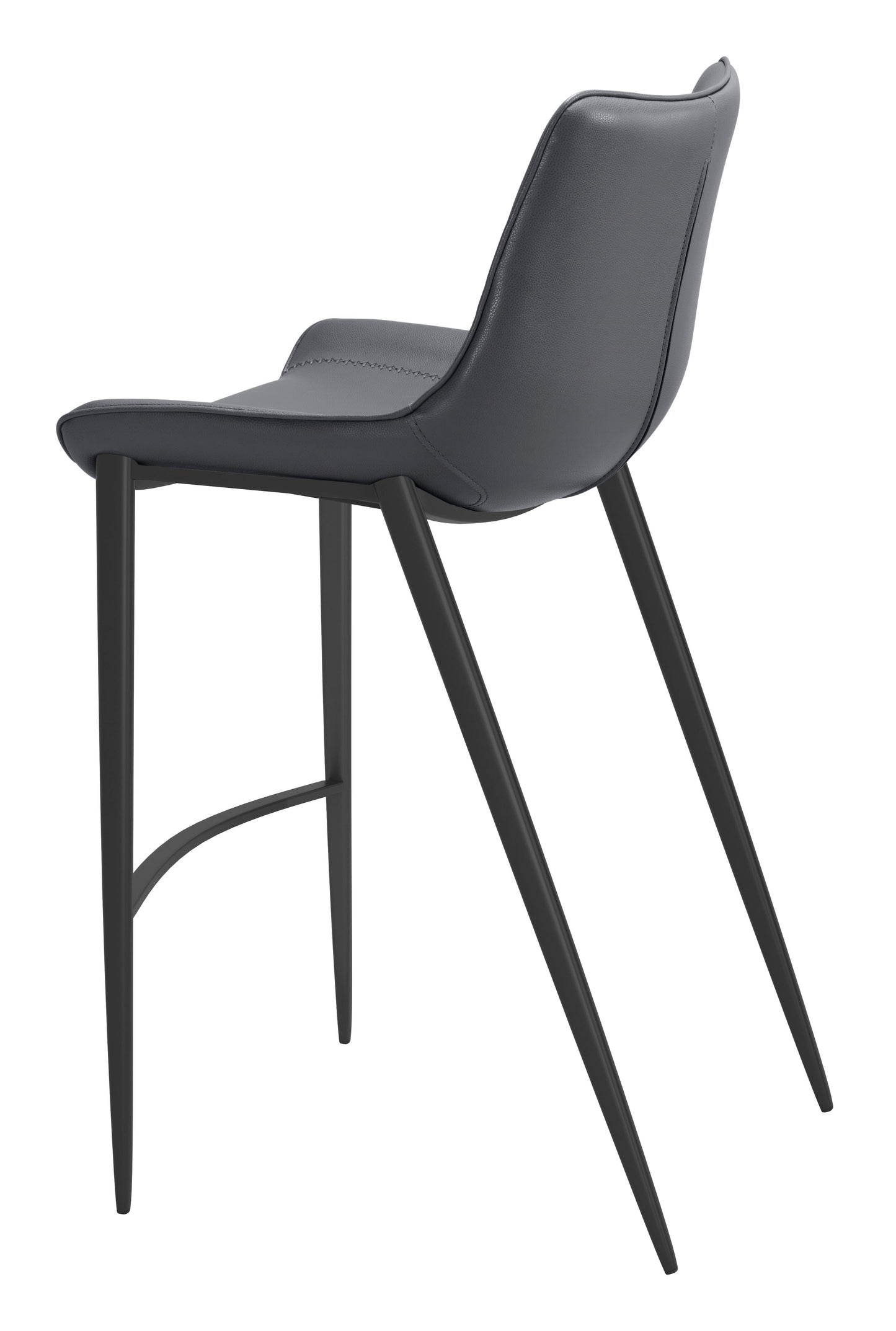 Magnus Barstool Dark Gray & Black (Set of 2)