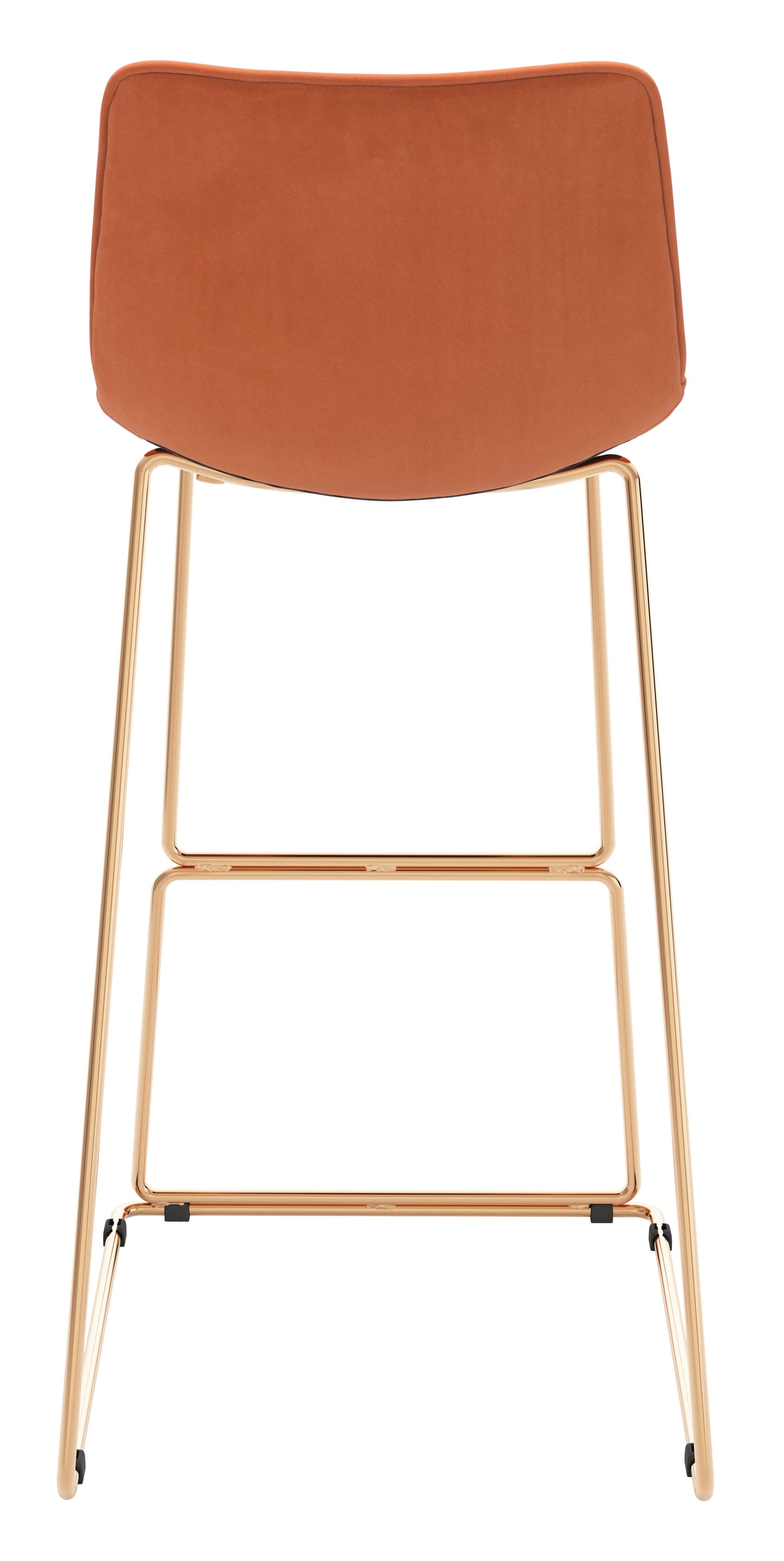Adele Barstool Orange & Gold (Set of 2)
