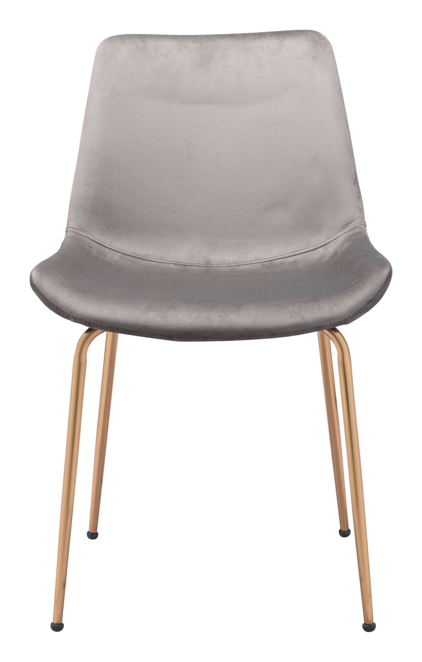 Tony Dining Chair Gray & Gold (Set of 2)