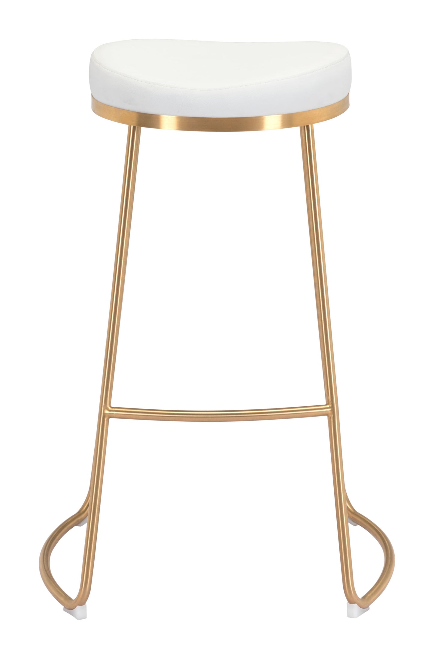 Bree Barstool White & Gold (Set of 2)