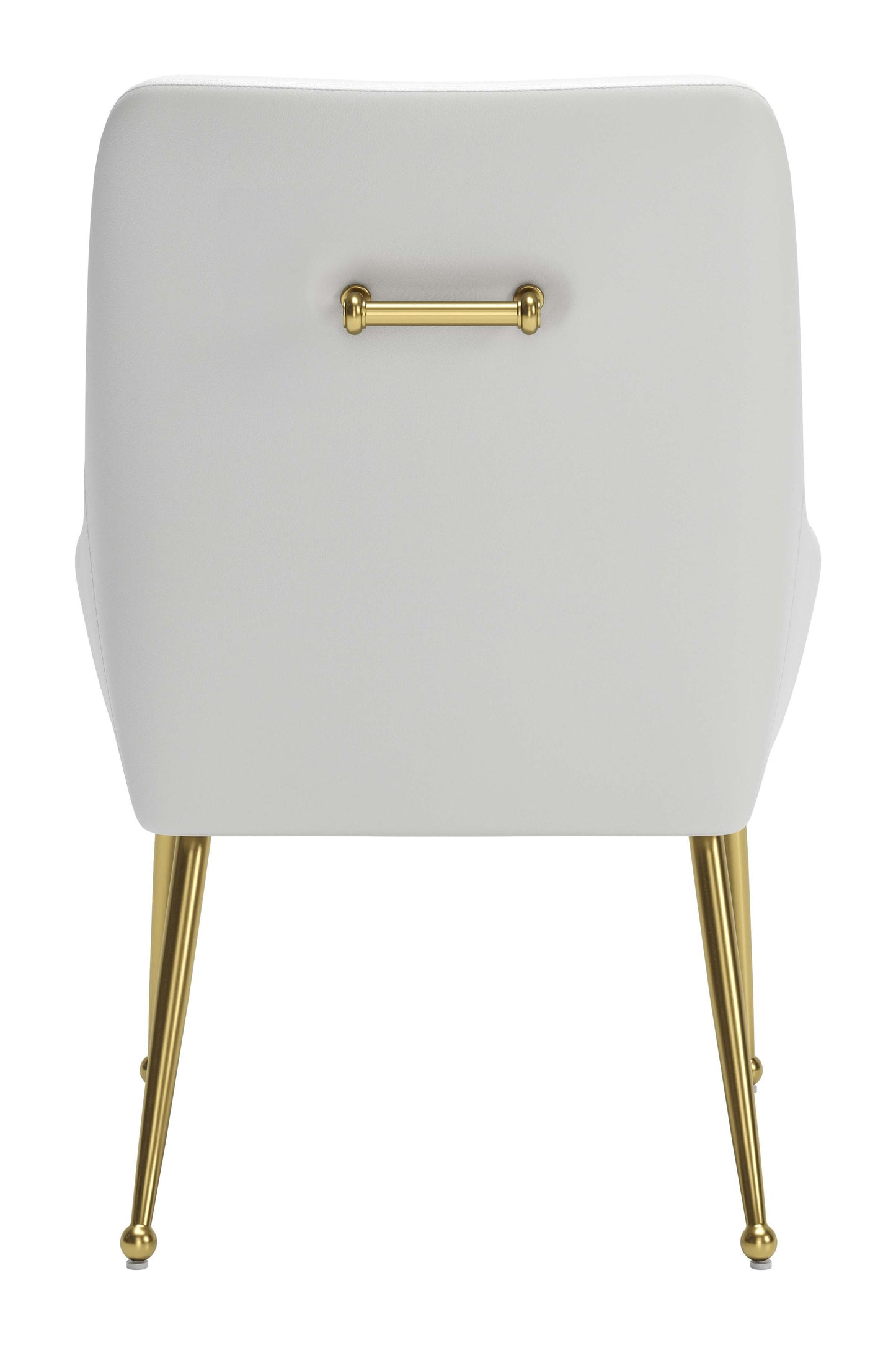 Maxine Dining Chair White & Gold (Set of 1)