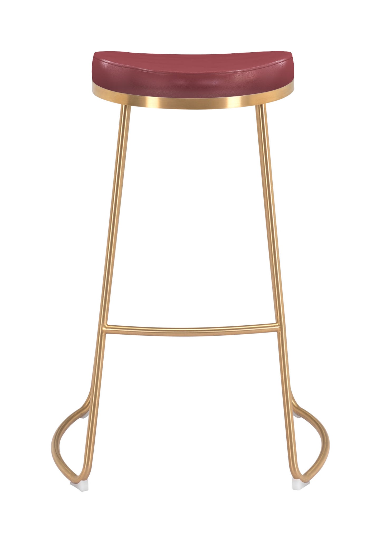 Bree Barstool Burgundy & Gold (Set of 2)