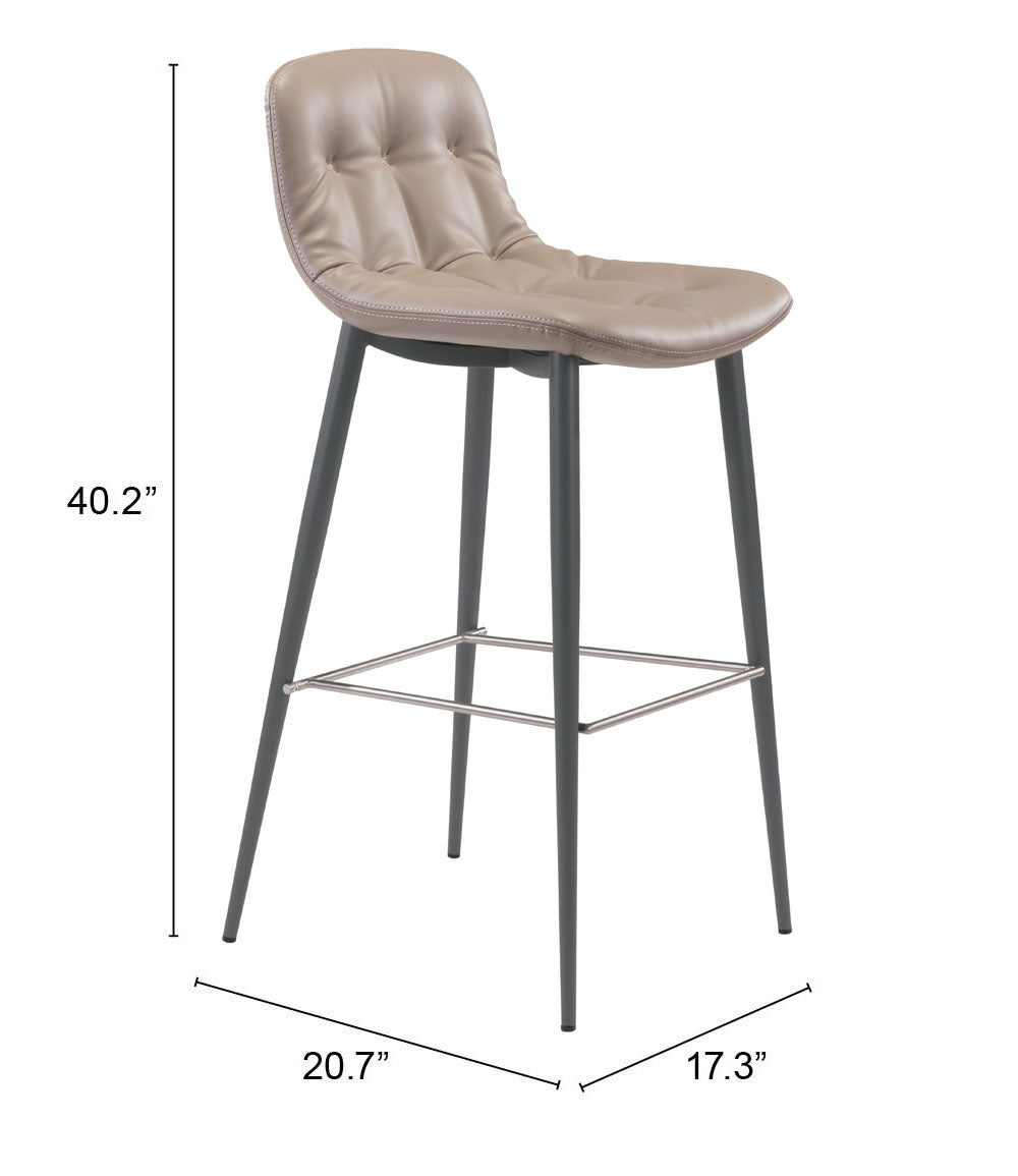 Tangiers Barstool Taupe (Set of 2)