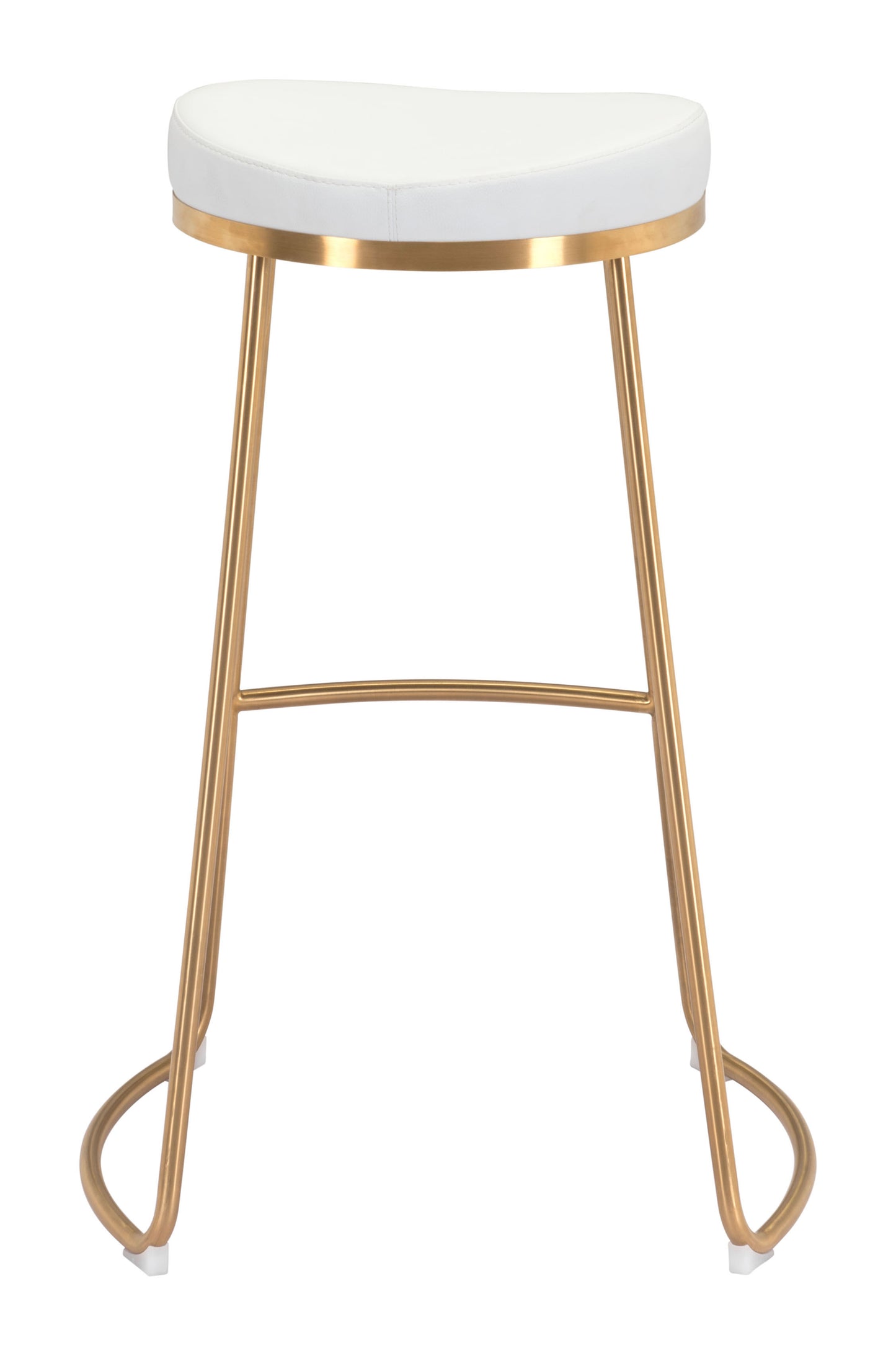 Bree Barstool White & Gold (Set of 2)