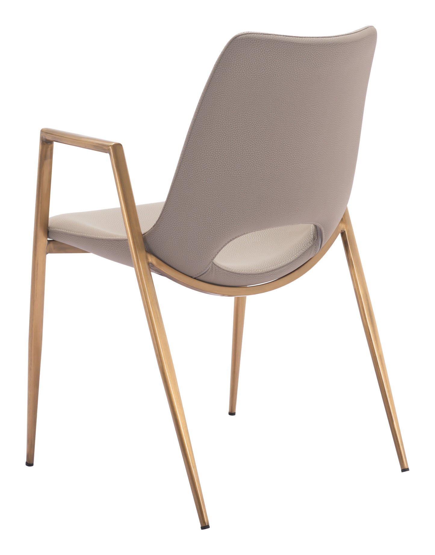 Desi Dining Chair Beige & Gold (Set of 2)