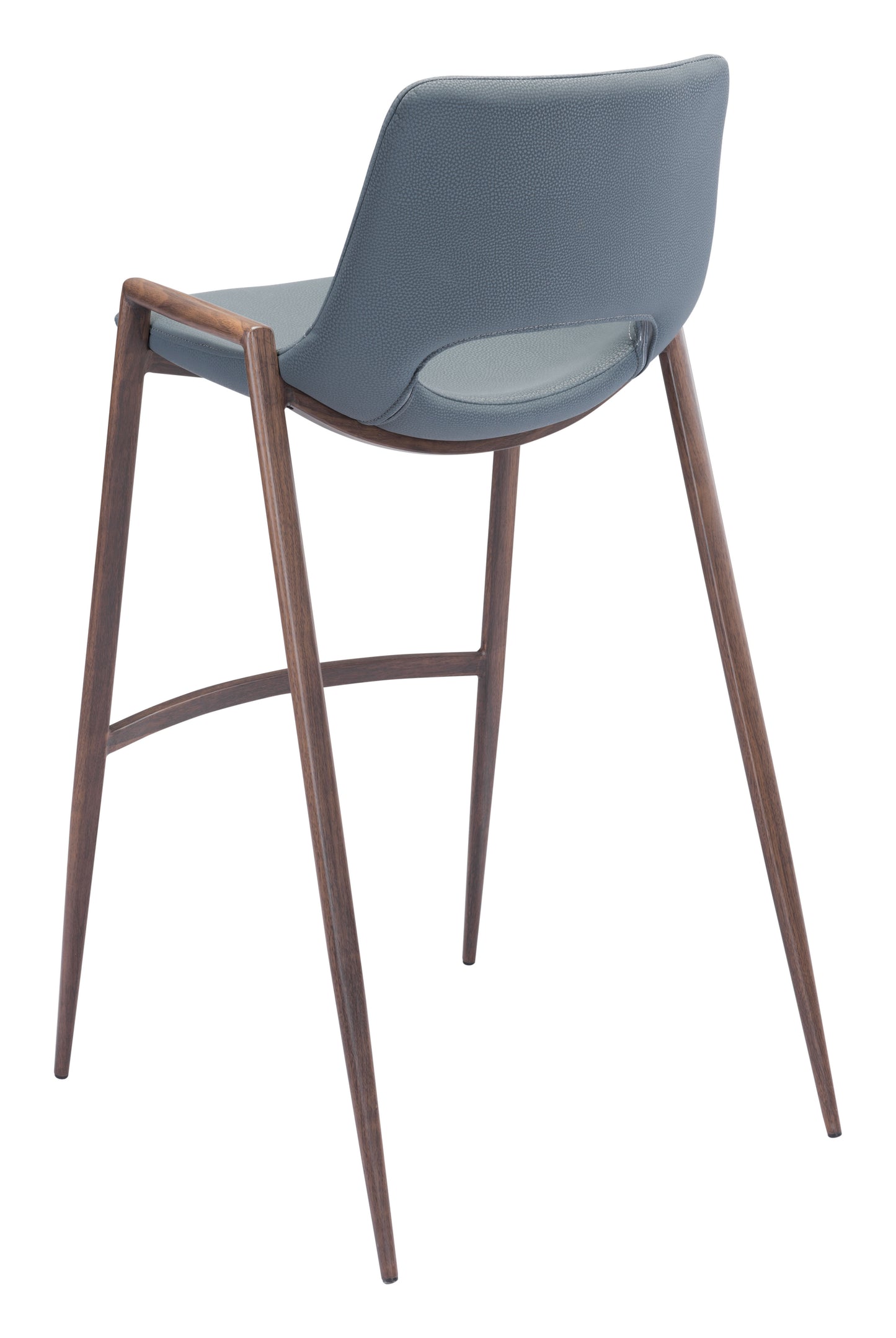 Desi Barstool Blue & Walnut (Set of 2)