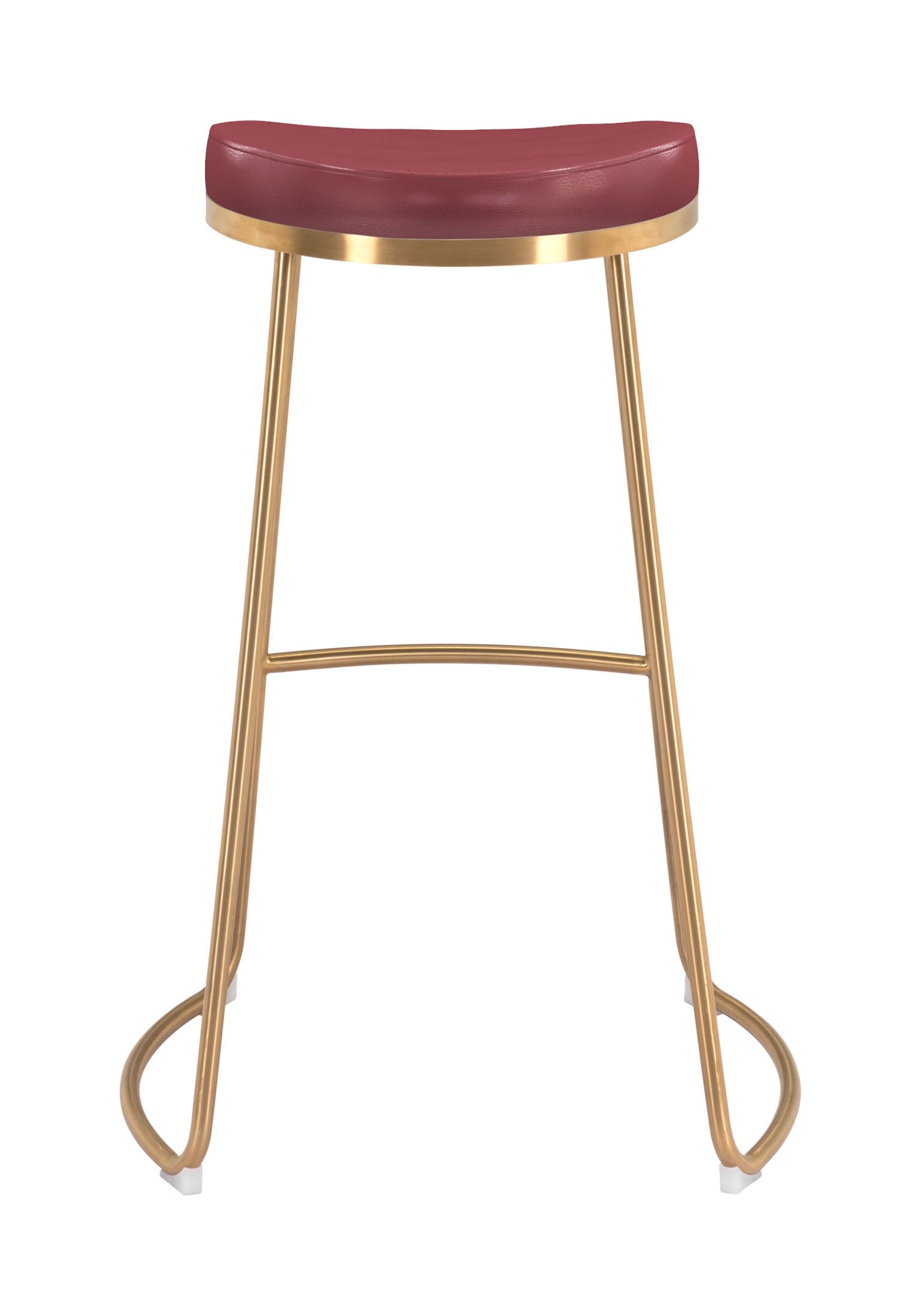 Bree Barstool Burgundy & Gold (Set of 2)