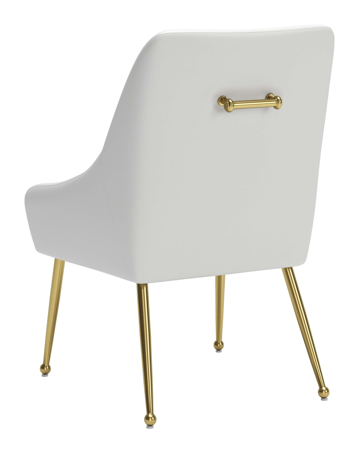 Maxine Dining Chair White & Gold (Set of 1)