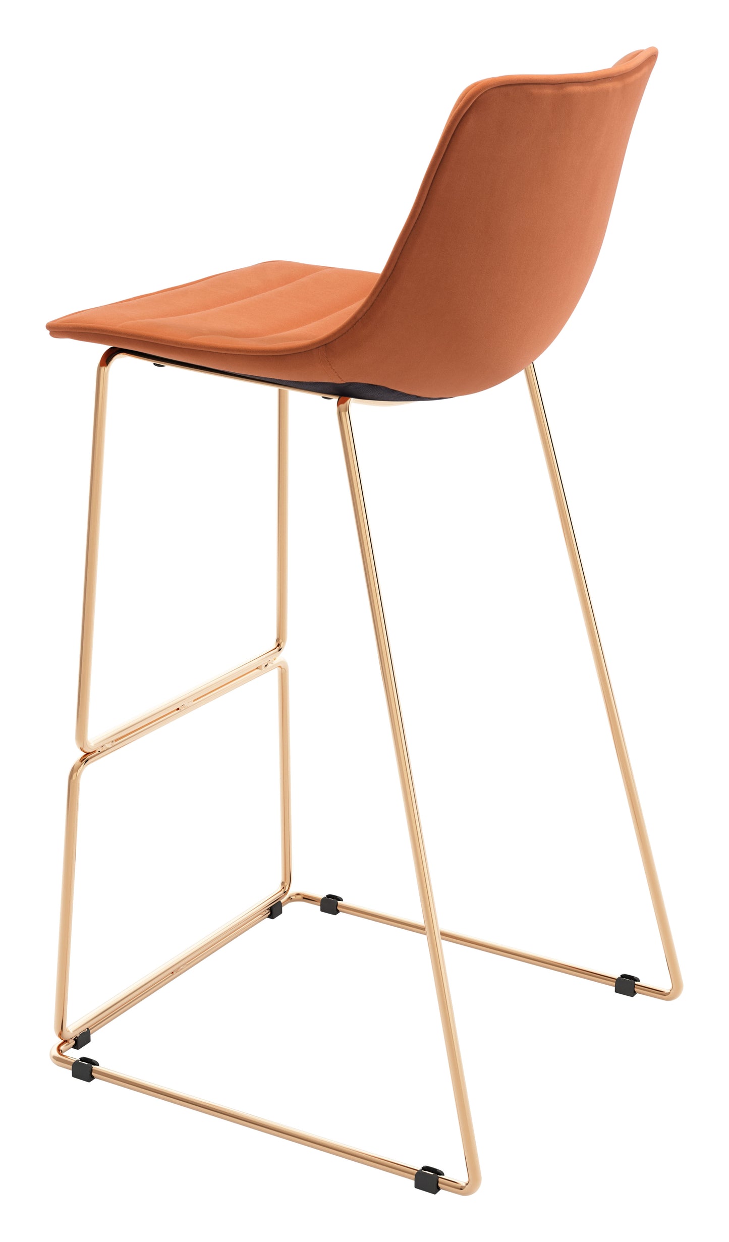Adele Barstool Orange & Gold (Set of 2)