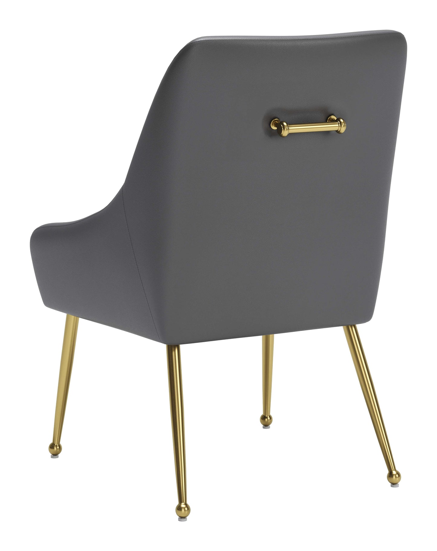 Maxine Dining Chair Gray & Gold (Set of 1)