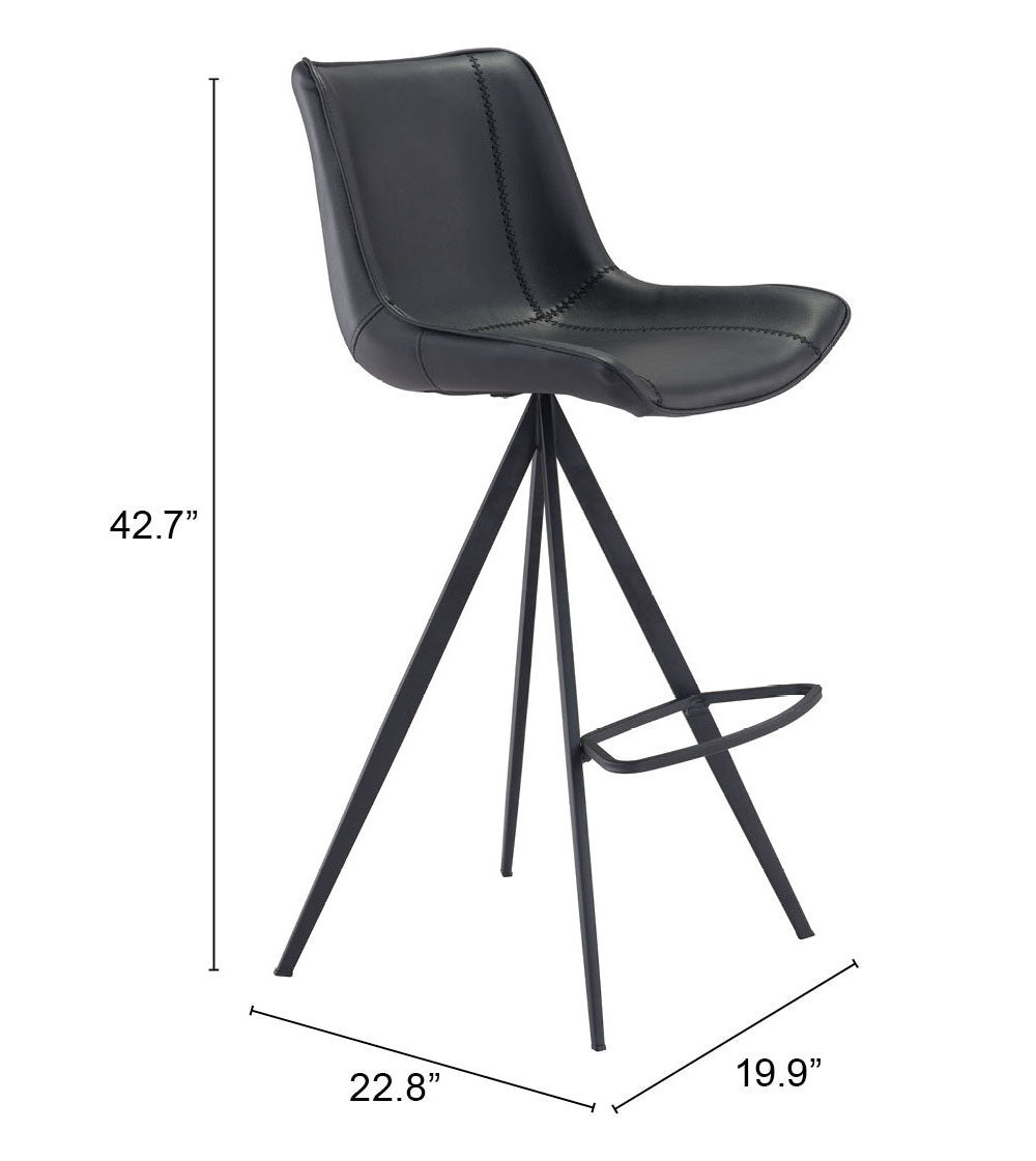 Aki Barstool Black (Set of 2)