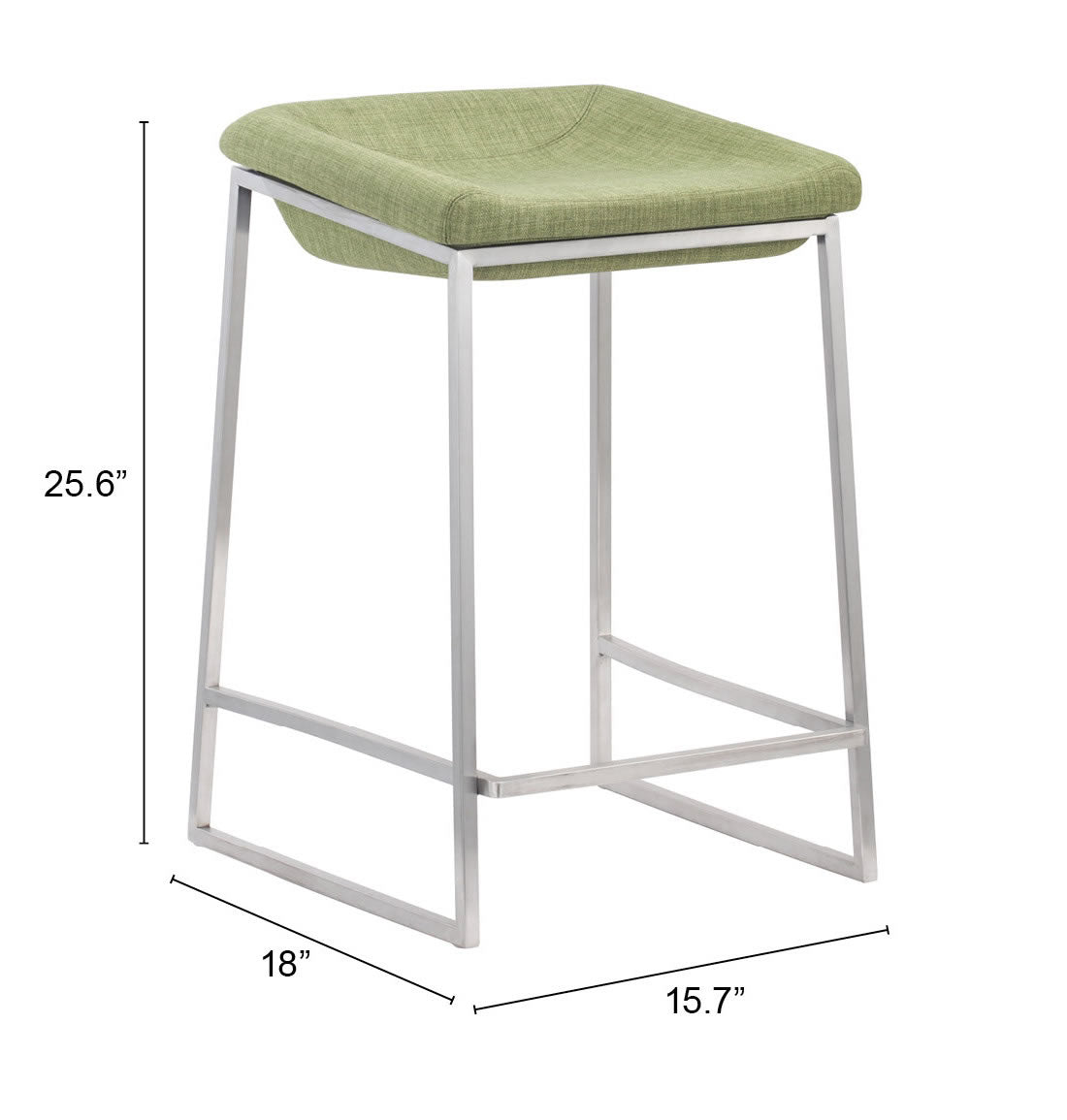 Lids Counter Stool Green (Set of 2)