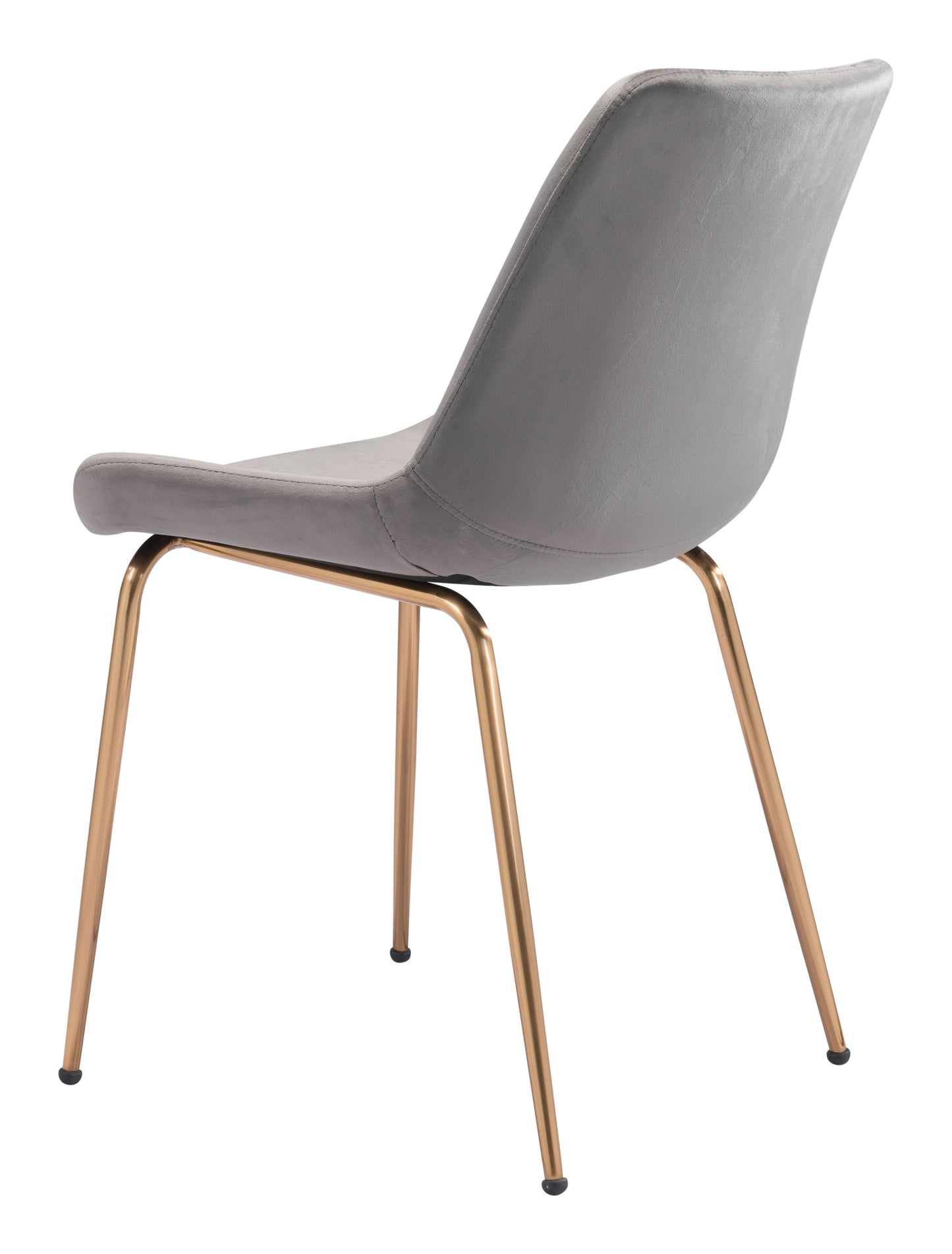 Tony Dining Chair Gray & Gold (Set of 2)