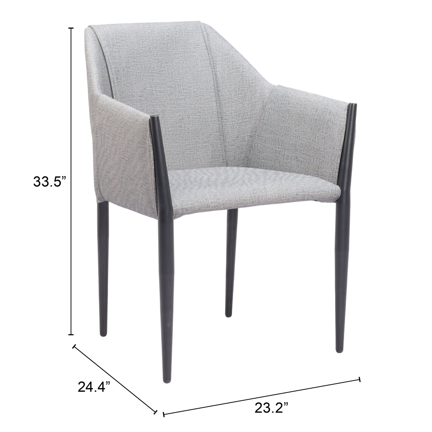 Andover Dining Chair Slate Gray (Set of 2)