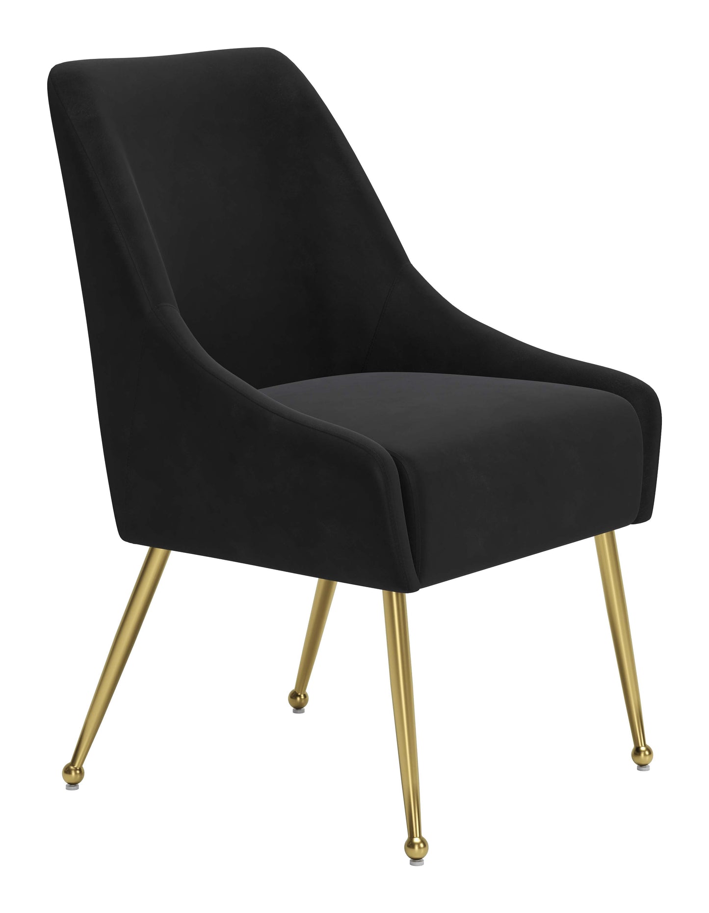 Maxine Dining Chair Black & Gold (Set of 1)