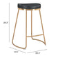 Bree Counter Stool Black & Gold (Set of 2)