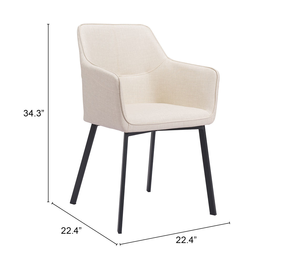 Adage Dining Chair Beige (Set of 2)