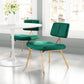 Nicole Dining Chair Green & Gold (Set of 2)