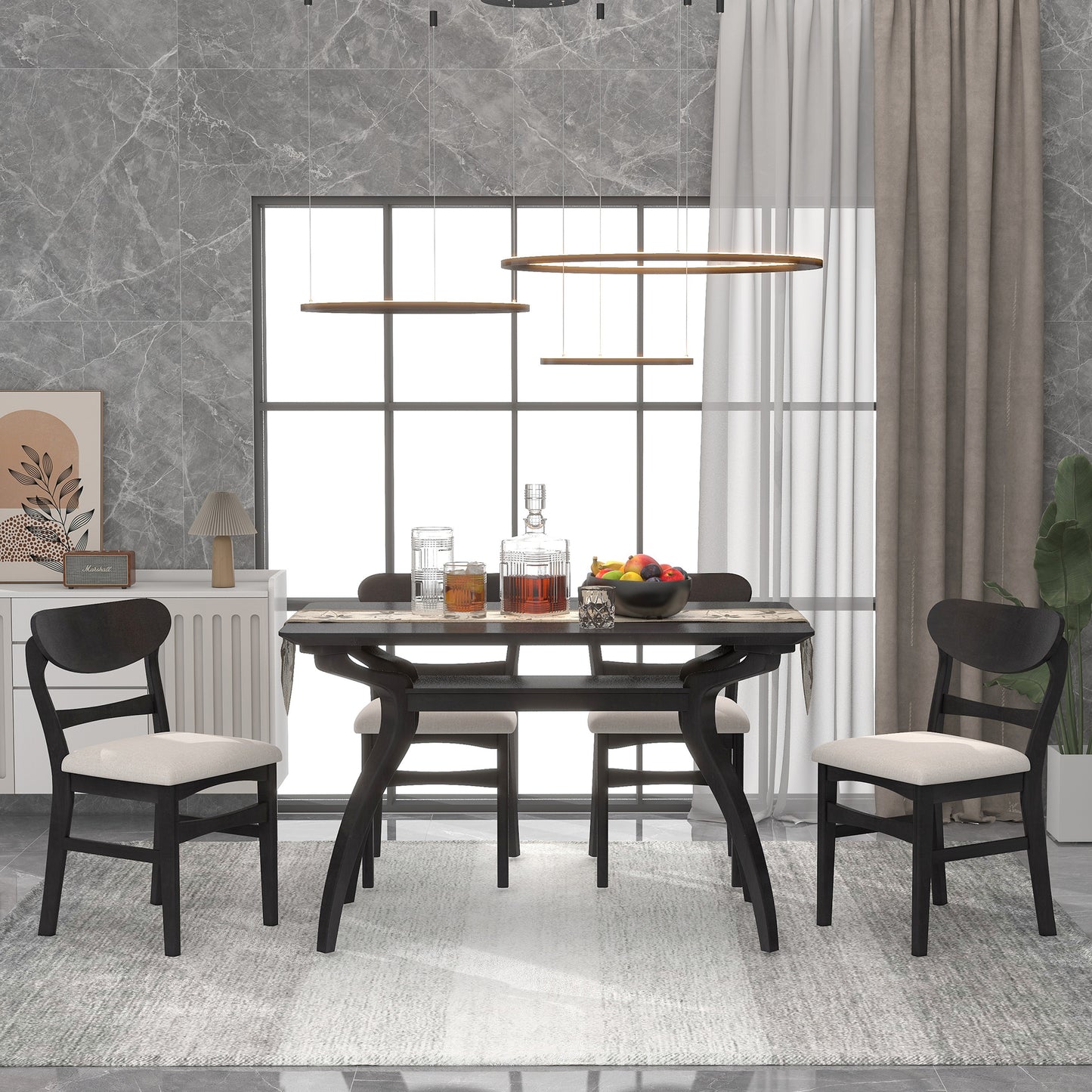 Jessie Dining Table Set (5 piece set)