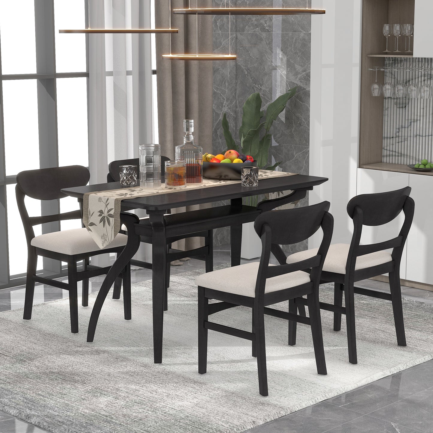 Jessie Dining Table Set (5 piece set)